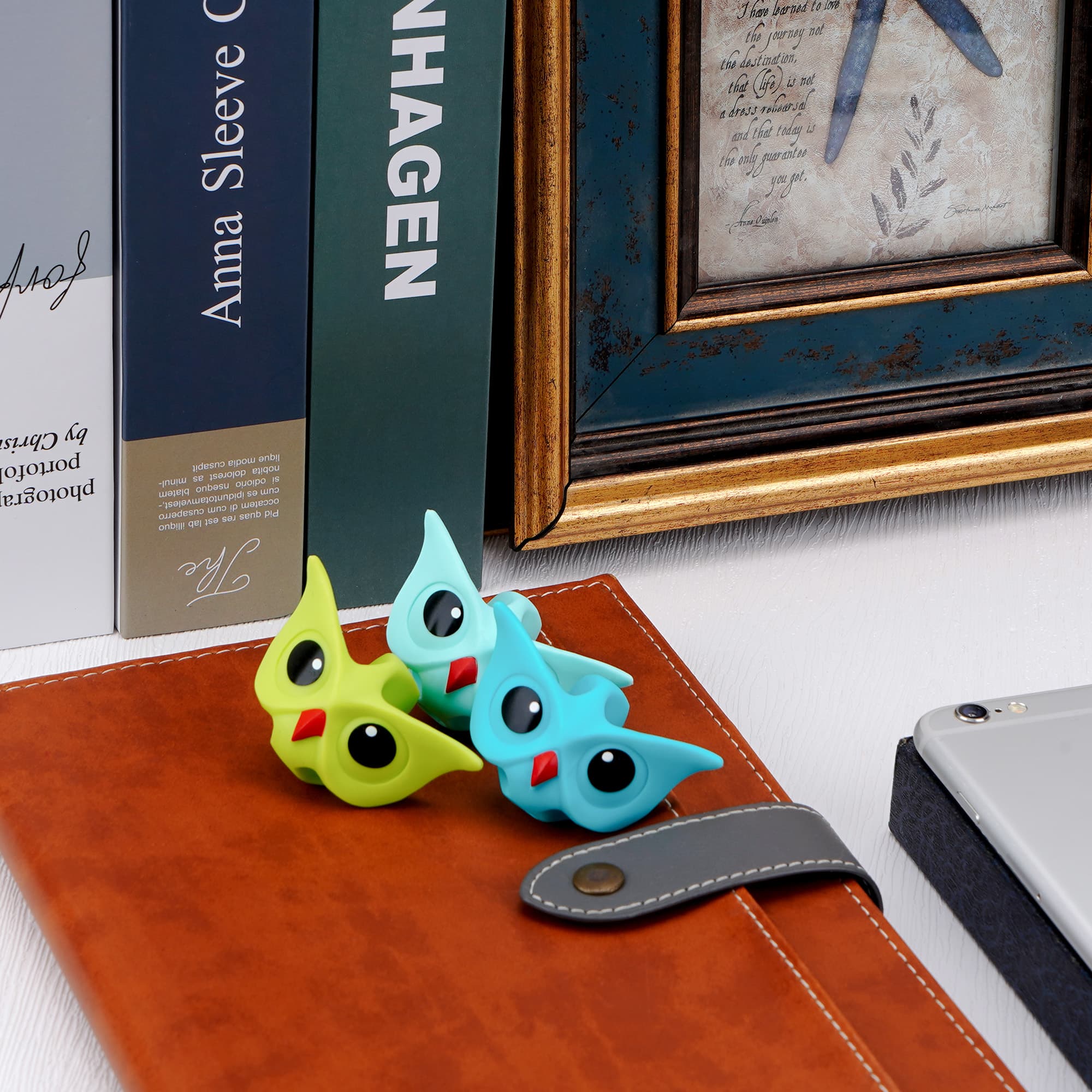 JANKOW Owl Pencil Grips, Pen grip corrector, animal Pencil Grips, Pencil Holder, Posture Correction Training Writing AIDS for Preschooler Special Needs( 3 PSC ) - 3