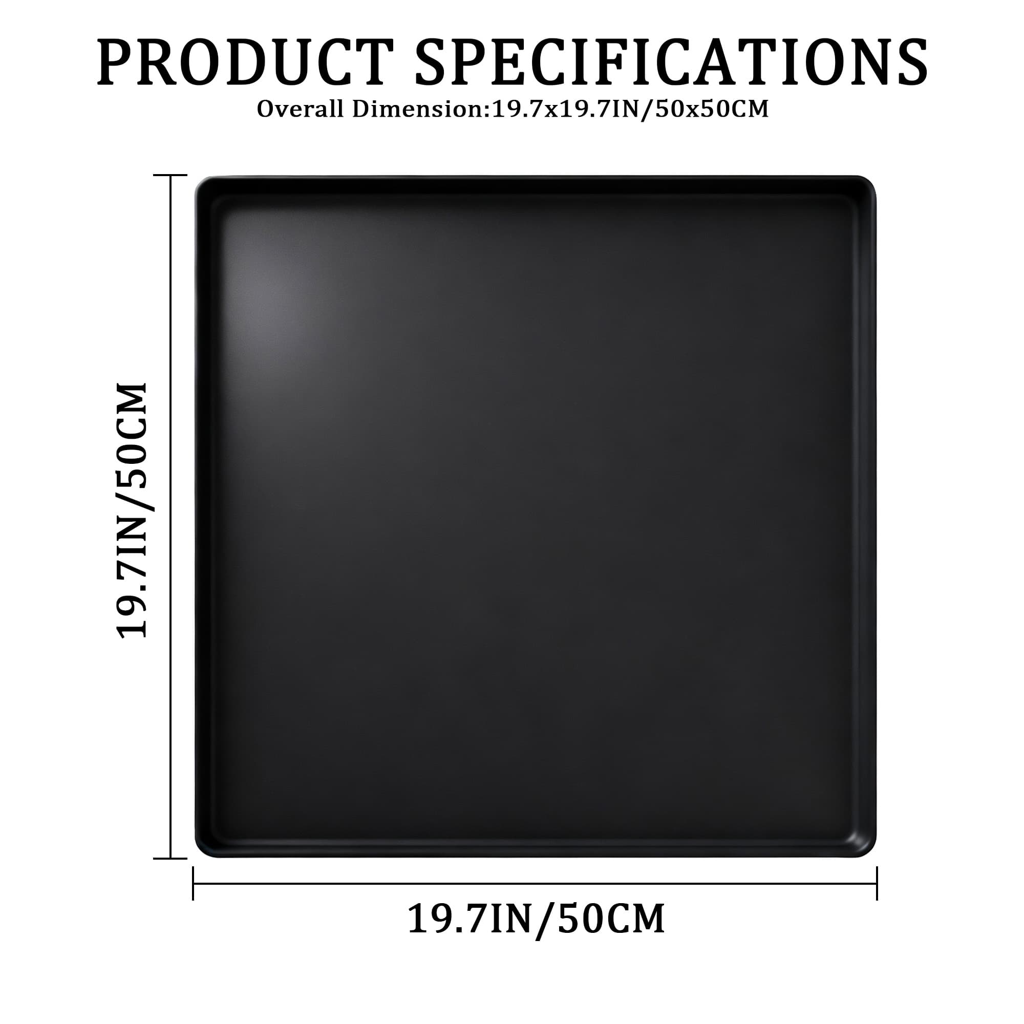 Water Cooler Mat, 19.7" x 19.7" Silicone Under Water Dispenser Mat, Spill-Proof Floor Protector for Wood Floors & Carpets (Black) - 2