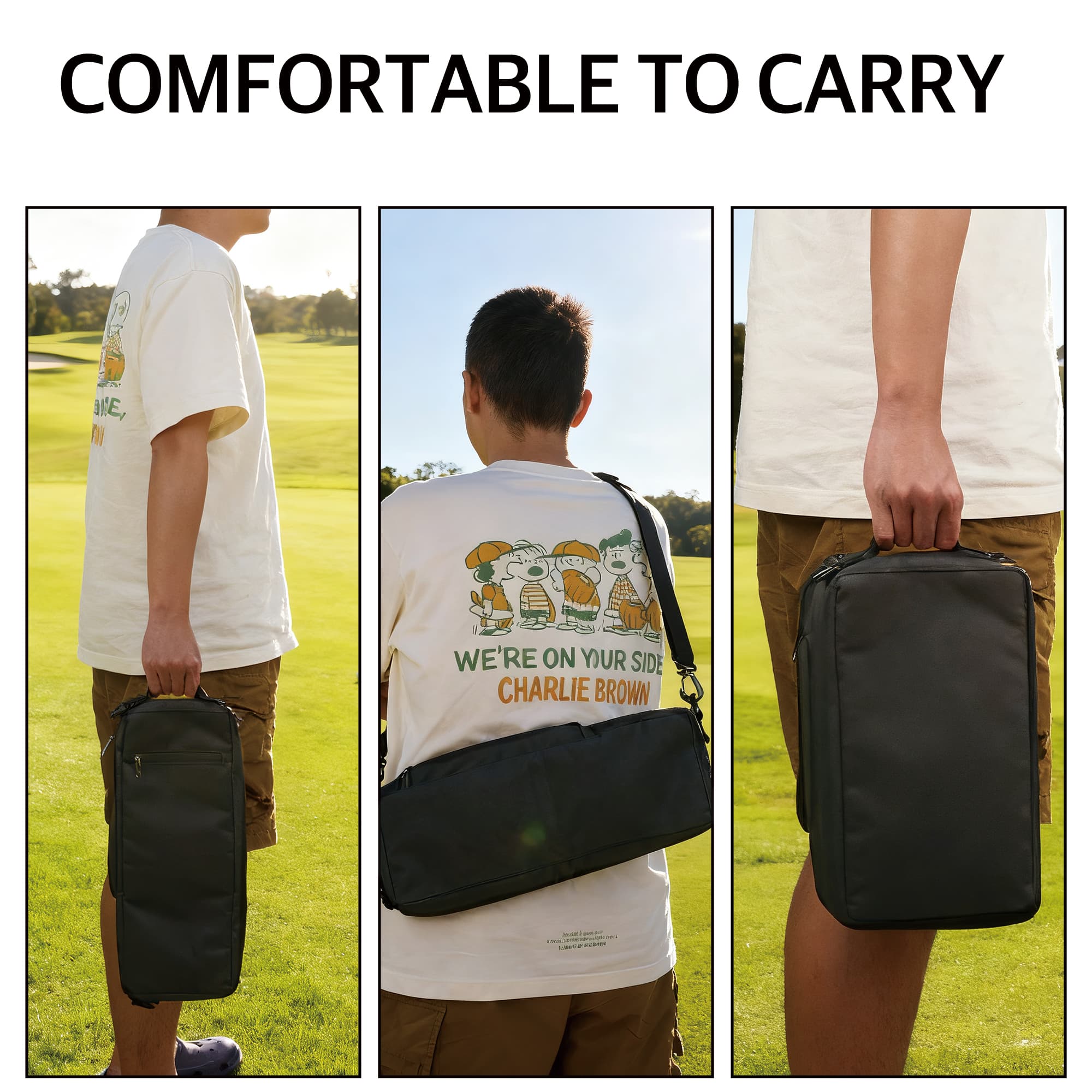 RidingRush Golf Bag Cooler Sleeve for 6 Cans – Slim Insulated Drink Cooler for Golf Bag, Portable Shoulder Beer Cooler, Discreet Beverage Carrier for Golf, Camping & Outdoor Rounds - 6