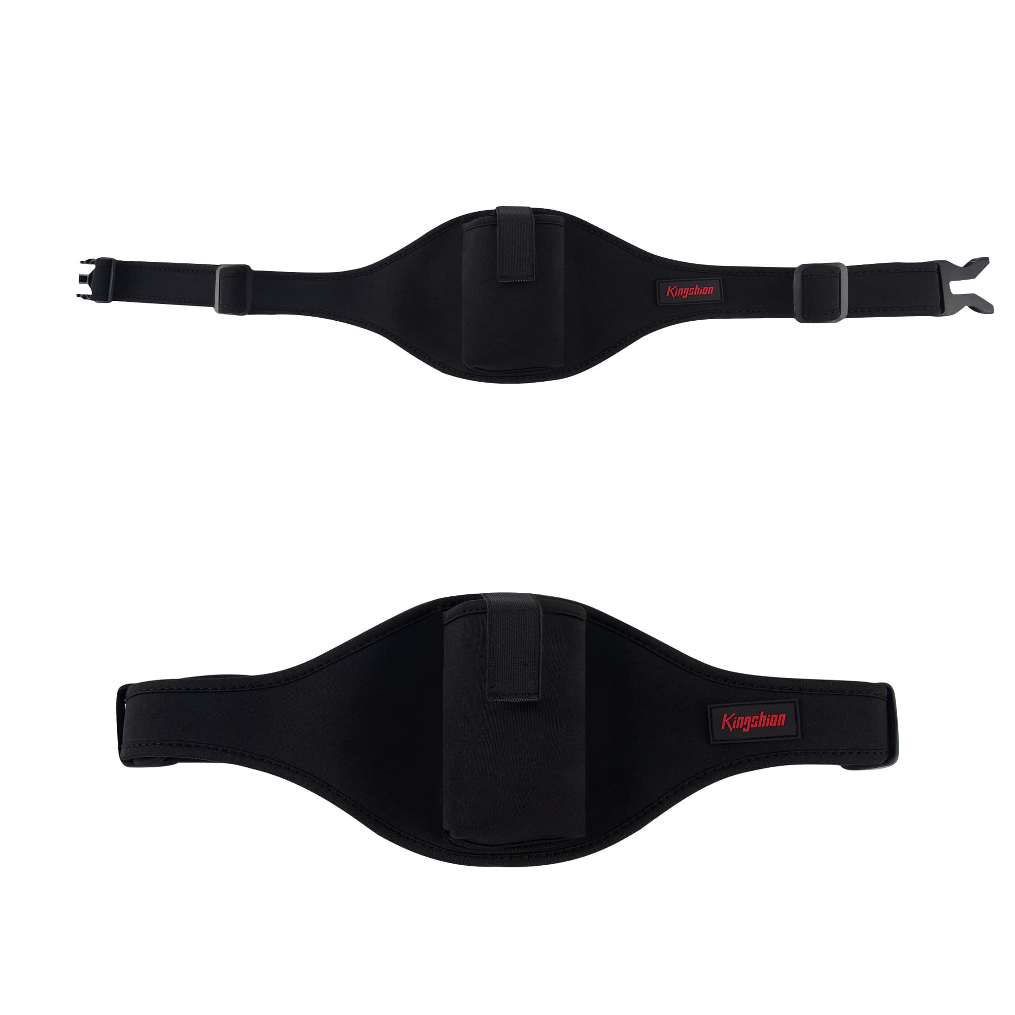 Mic Belt for Fitness Instructors - Black Neoprene Portable Mic Holder, Waterproof & Adjustable Length Microphone Waist Belt - 5