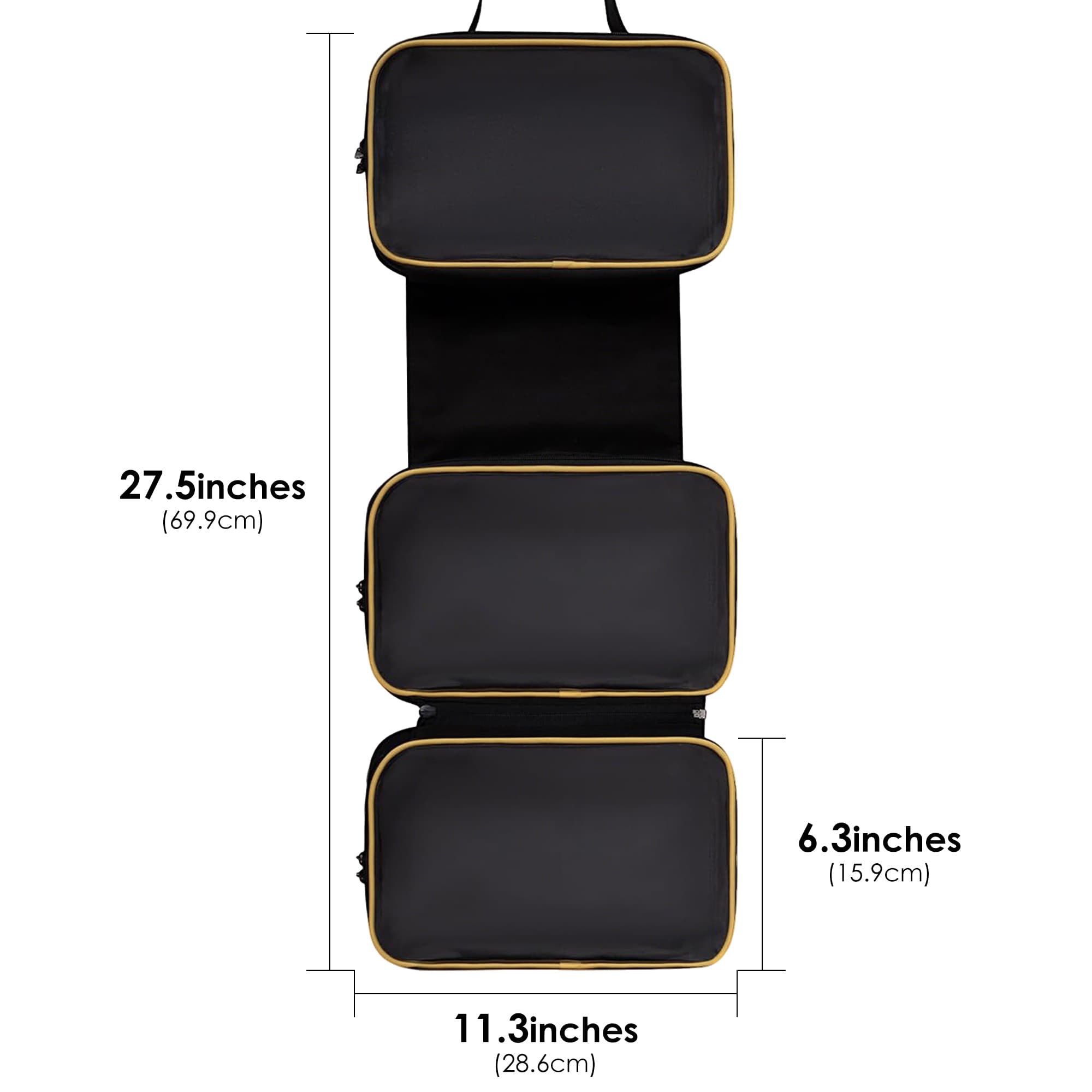 ReignSword Roll Up Tool Bag, Heavy Duty Tool Organizer with 3 Clear Window Boxes (One Detachable), Portable Waterproof Tool Pouch for Men (Black) - 4