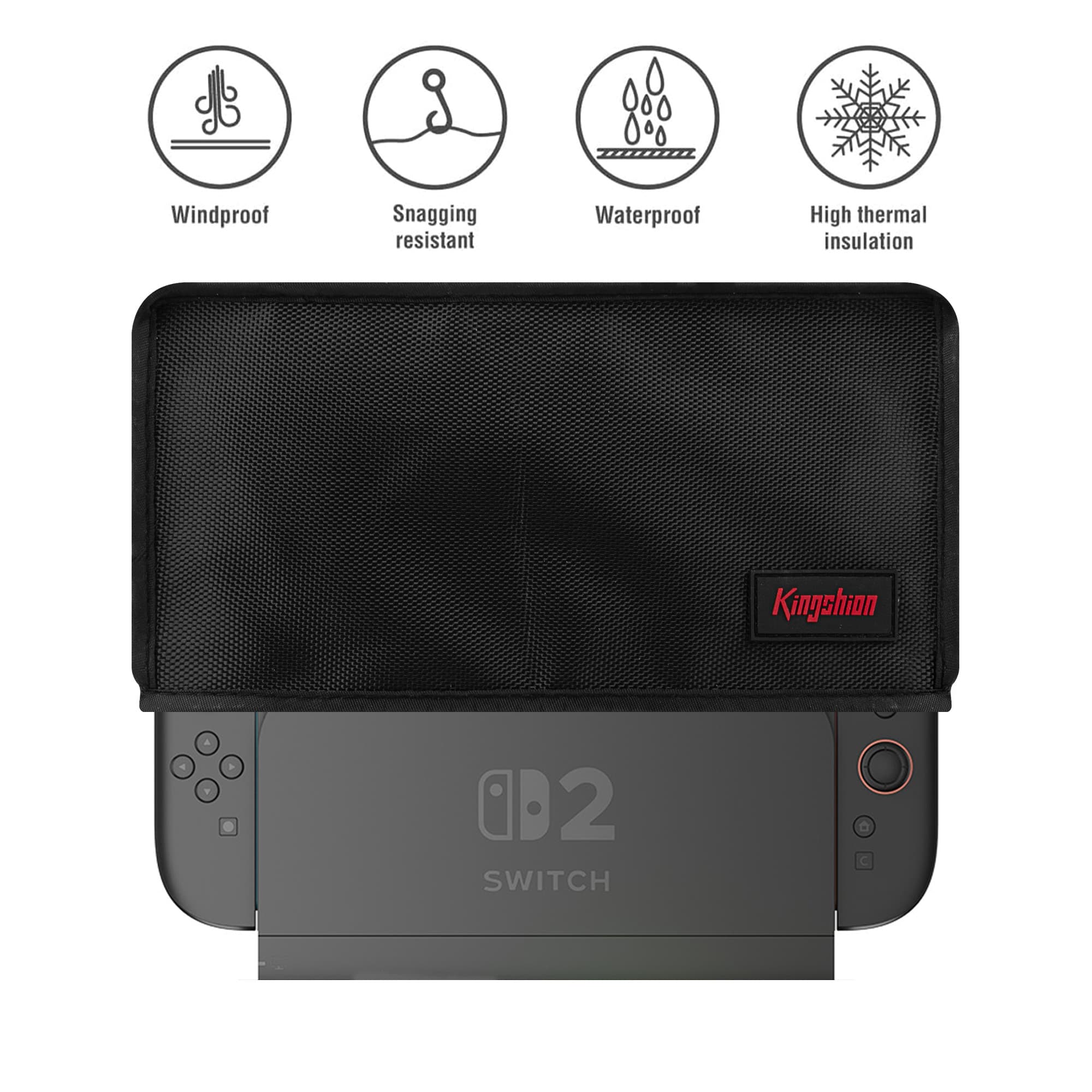 Waterproof Dust Cover Compatibility with Switch 2, Anti Scratch Dust  Cover Sleeve for Console & Charging Dock - Black - 2
