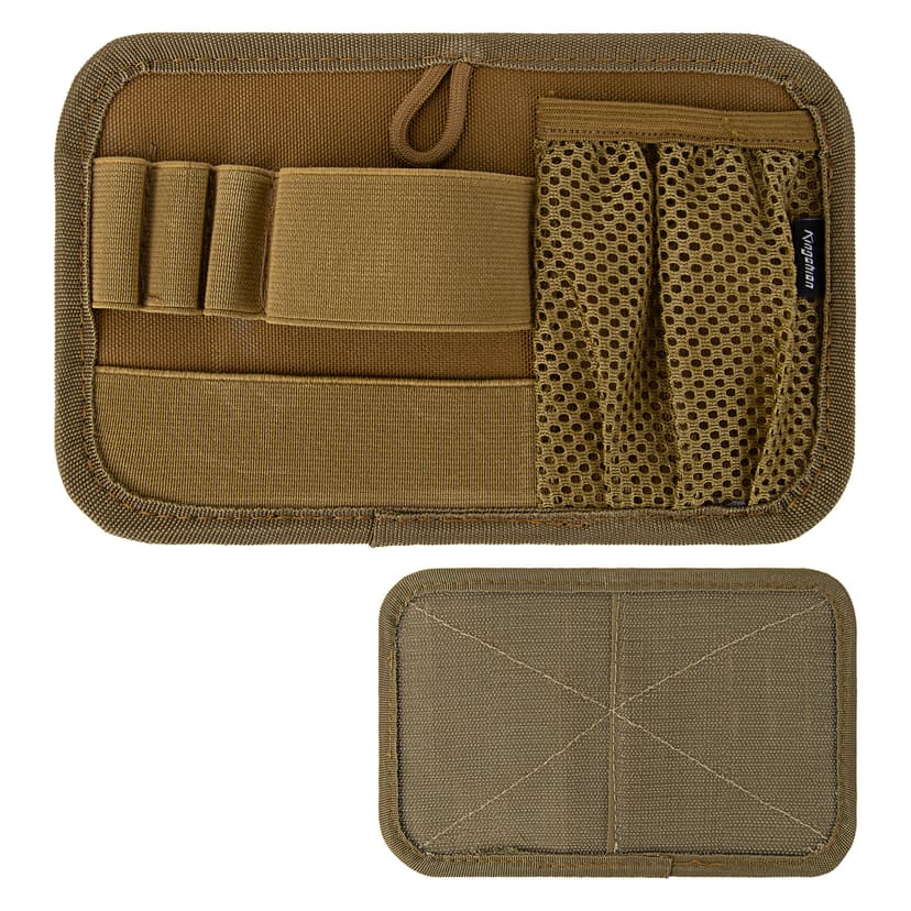 Tactical Bag Insert Modular Organizer Panel - Utility Admin Pouch with Hook & Loop Fasteners, Compatible with Backpacks, Messenger Bags & Packs | Heavy-Duty Pack Insert Organizer-Mud Color