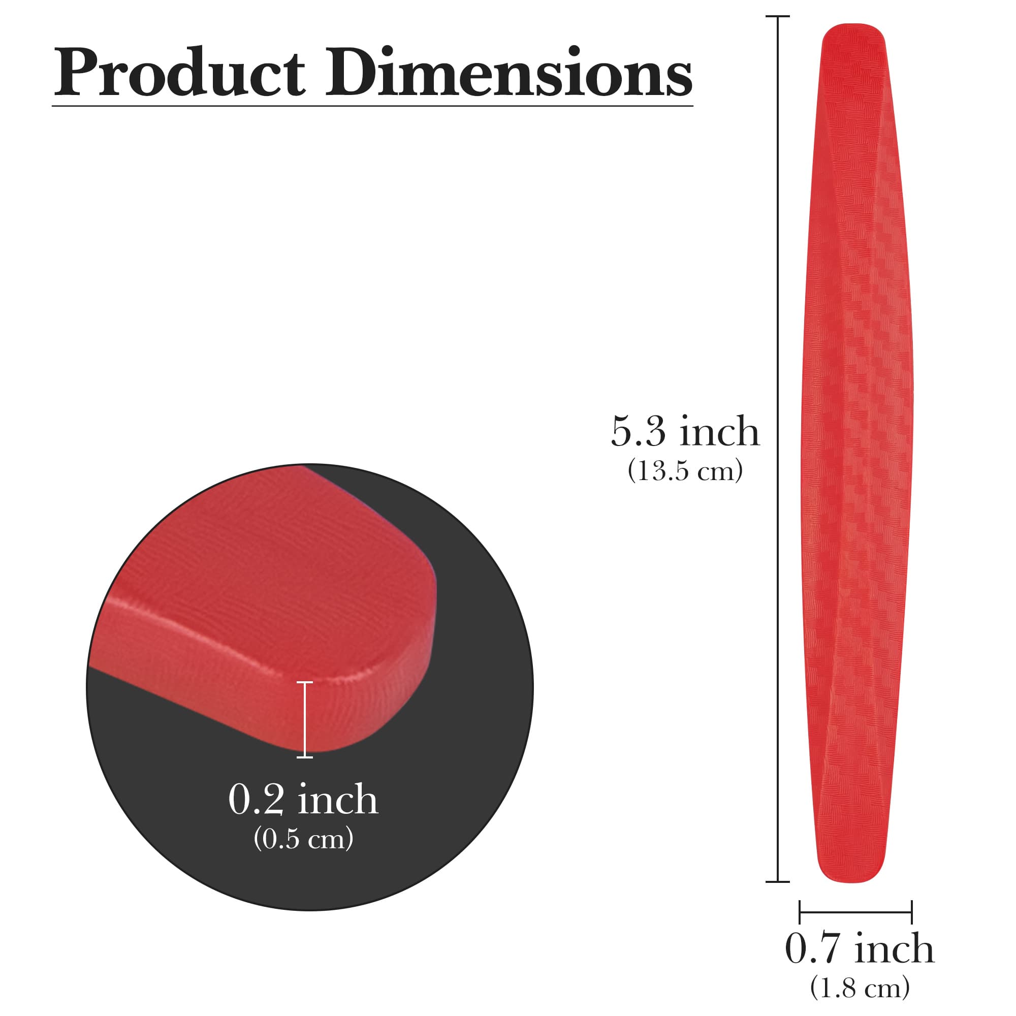 ReignSword 4 Pcs Car Door Edge Guards, Anti-Scratch Anti-Collision Self Adhesive Bumper Protector Trim Strip, Universal Car Exterior Accessories Door Guards for Cars Trucks SUVs (Red) - 3