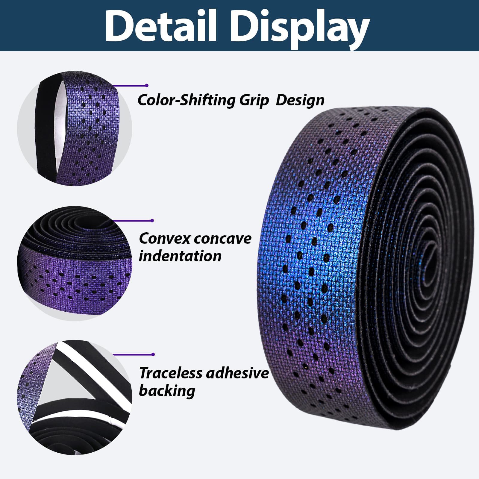 RidingRush EVA Bicycle Handlebar Tape, Bike Grip Tape, Gradient Bar Tape for Road & Gravel Bikes, Non-Slip, Shock Absorbing, Comfortable Grip,  Easy to Install - 5
