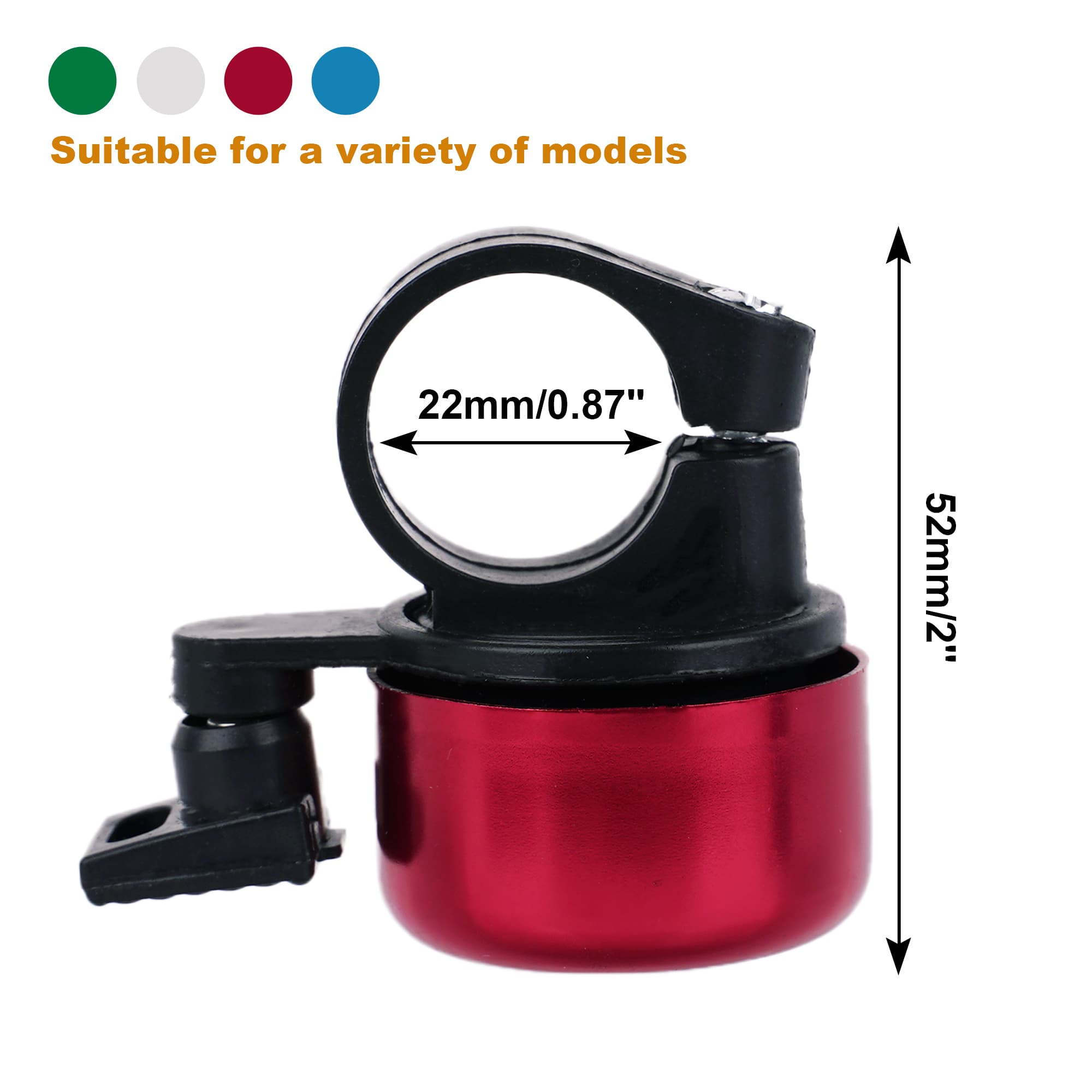 RidingRush Bike Bell for Adults, Bike Bell Compact Bicycle Bell for Kids and Adults, Easy to Install Bell for Bike or Scooter, Loud Bike Ring Bell for Boys, Girls, Beginners and Casual Riders - 1