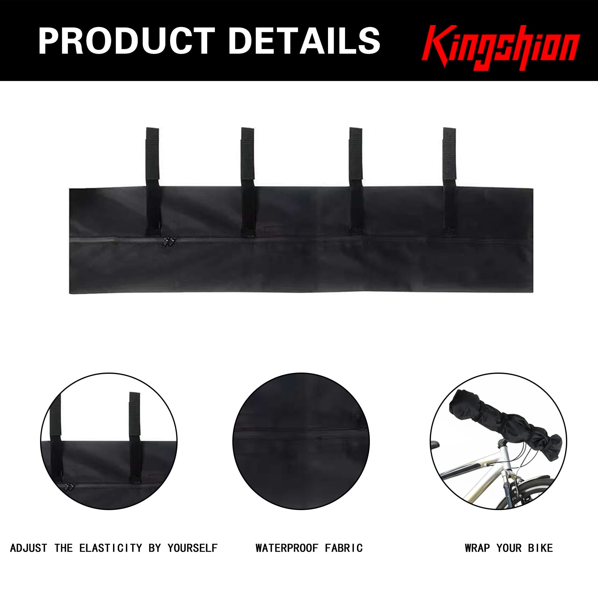 Waterproof Bicycle Handlebar Cover, 35" x 8" Widen Length Dustproof Protective Sleeve for Ebike Handlebars - 2