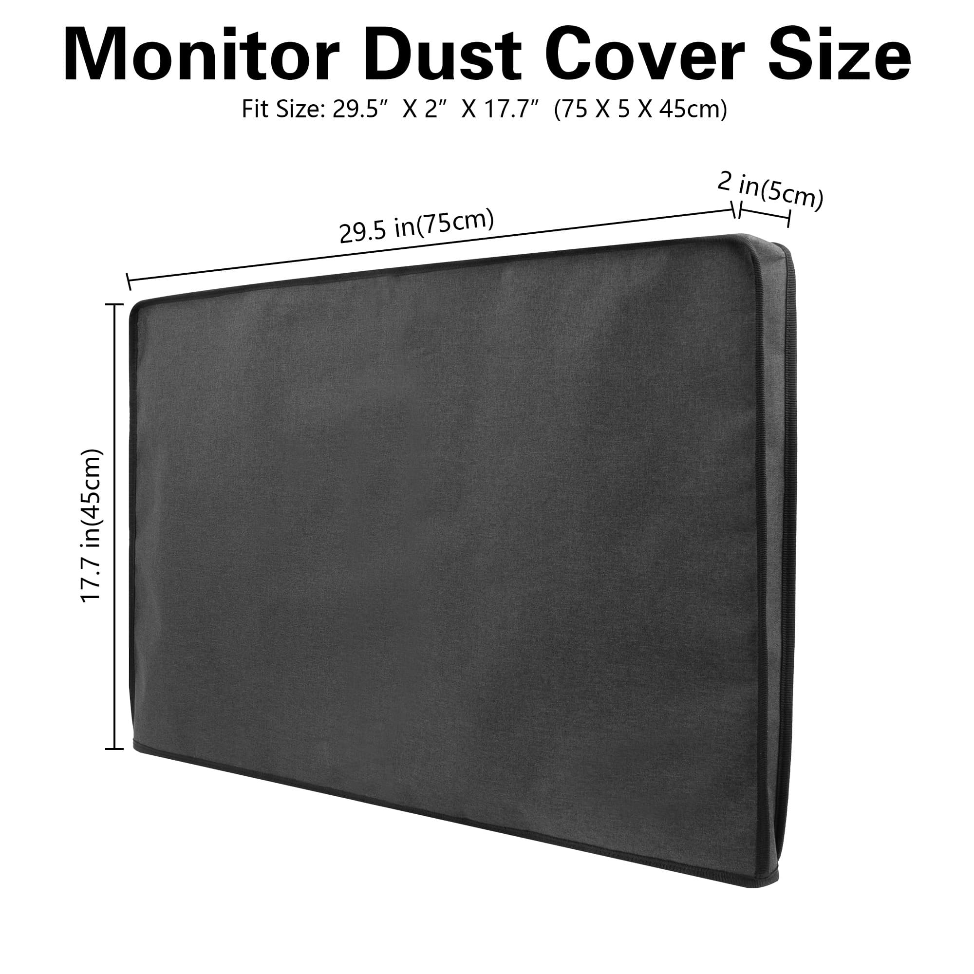 Kingshion Monitor Dust Cover 32 inch Dustproof LCD, LED, HD Panel Case Compatible with 32 inch Samsung, HP, Dell, Smart Monitor Dust Cover Computer Screen Protector,PC,Desktop and TV- Dark Grey - 1