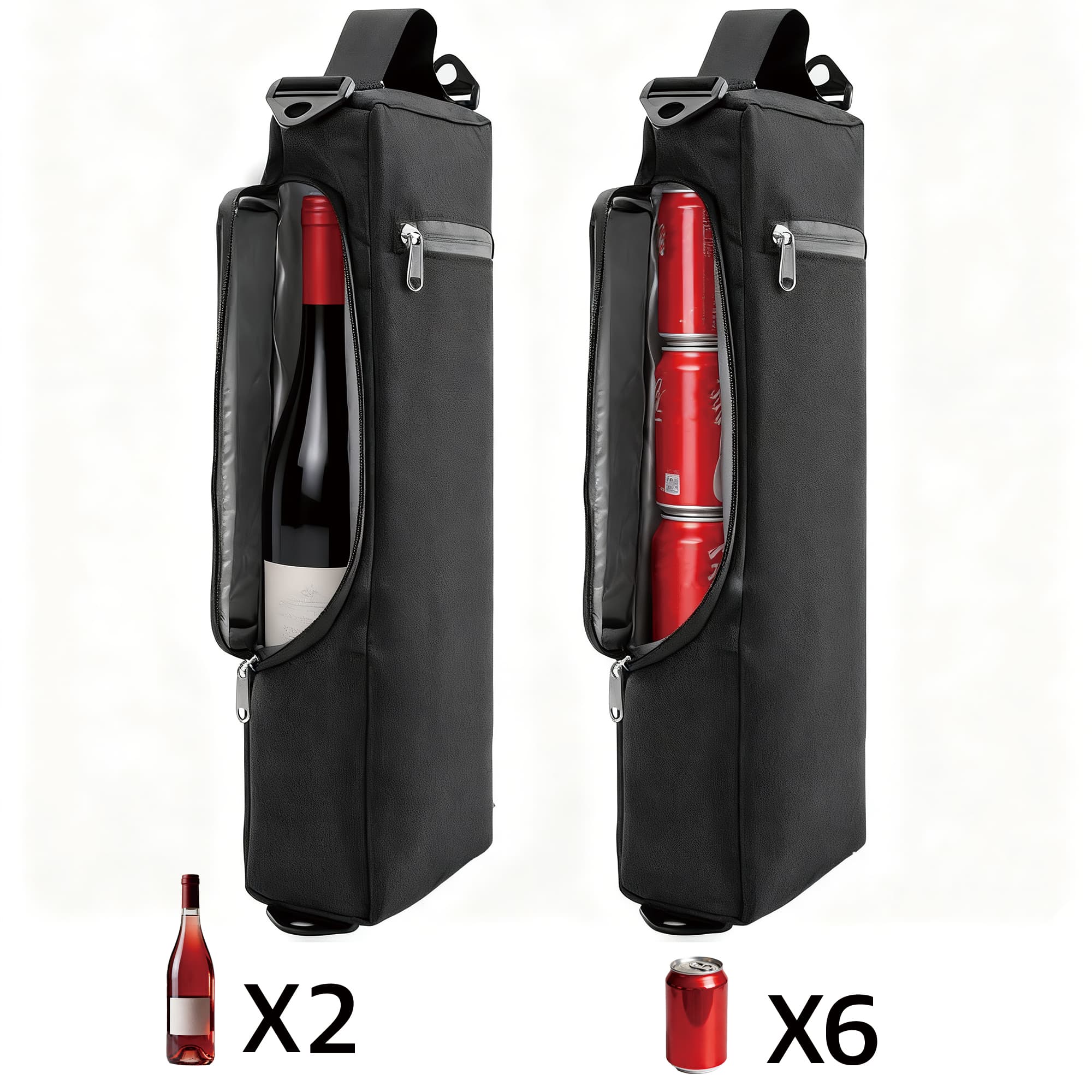 RidingRush Golf Bag Cooler Sleeve for 6 Cans – Slim Insulated Drink Cooler for Golf Bag, Portable Shoulder Beer Cooler, Discreet Beverage Carrier for Golf, Camping & Outdoor Rounds - 3