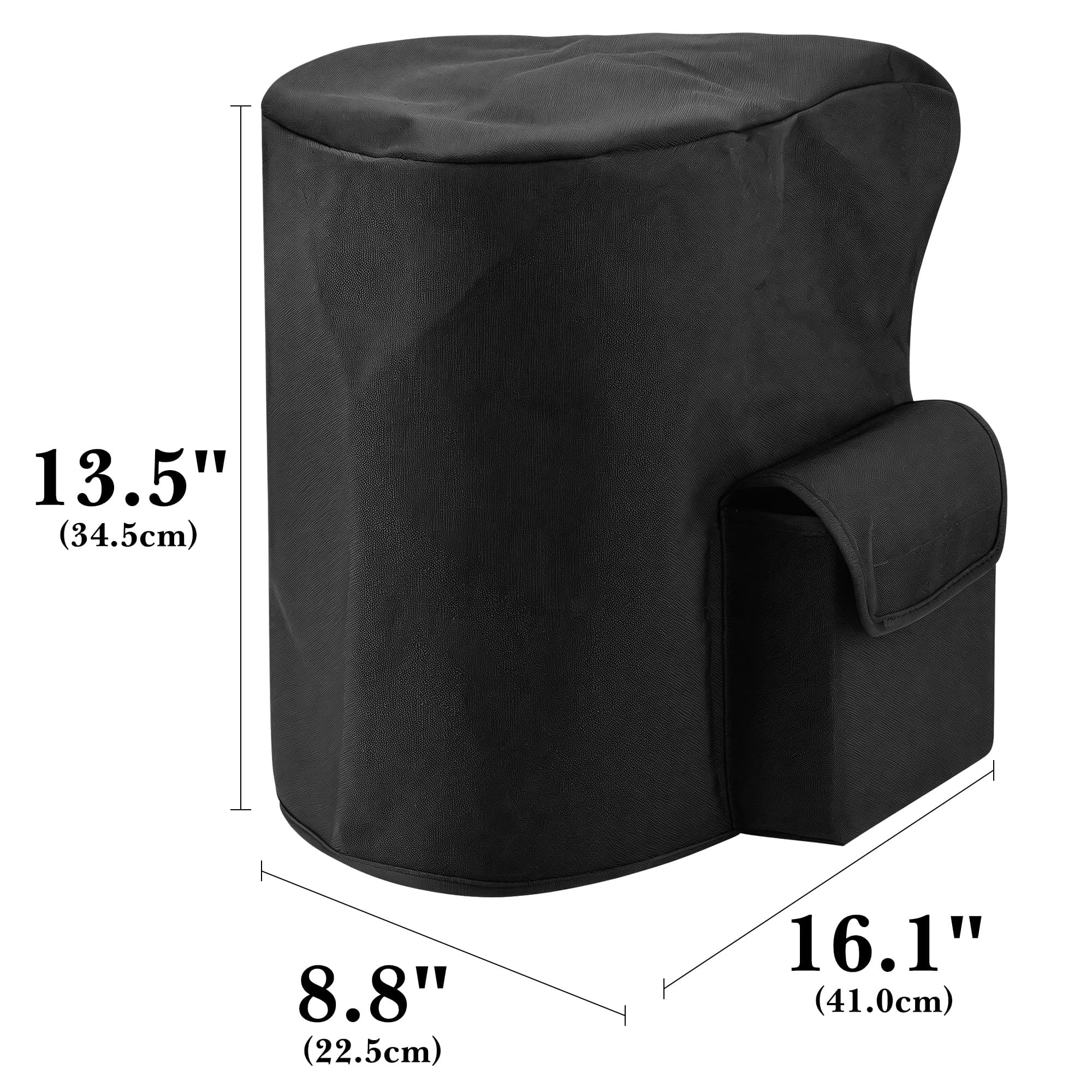 ReignSword Stand Mixer Cover Compatible with KitchenAid Artisan 5 Quart Tilt-Head Mixer, Nylon Dust Cover with Storage Pocket, Kitchen Appliance Protective Cover (Black) - 1