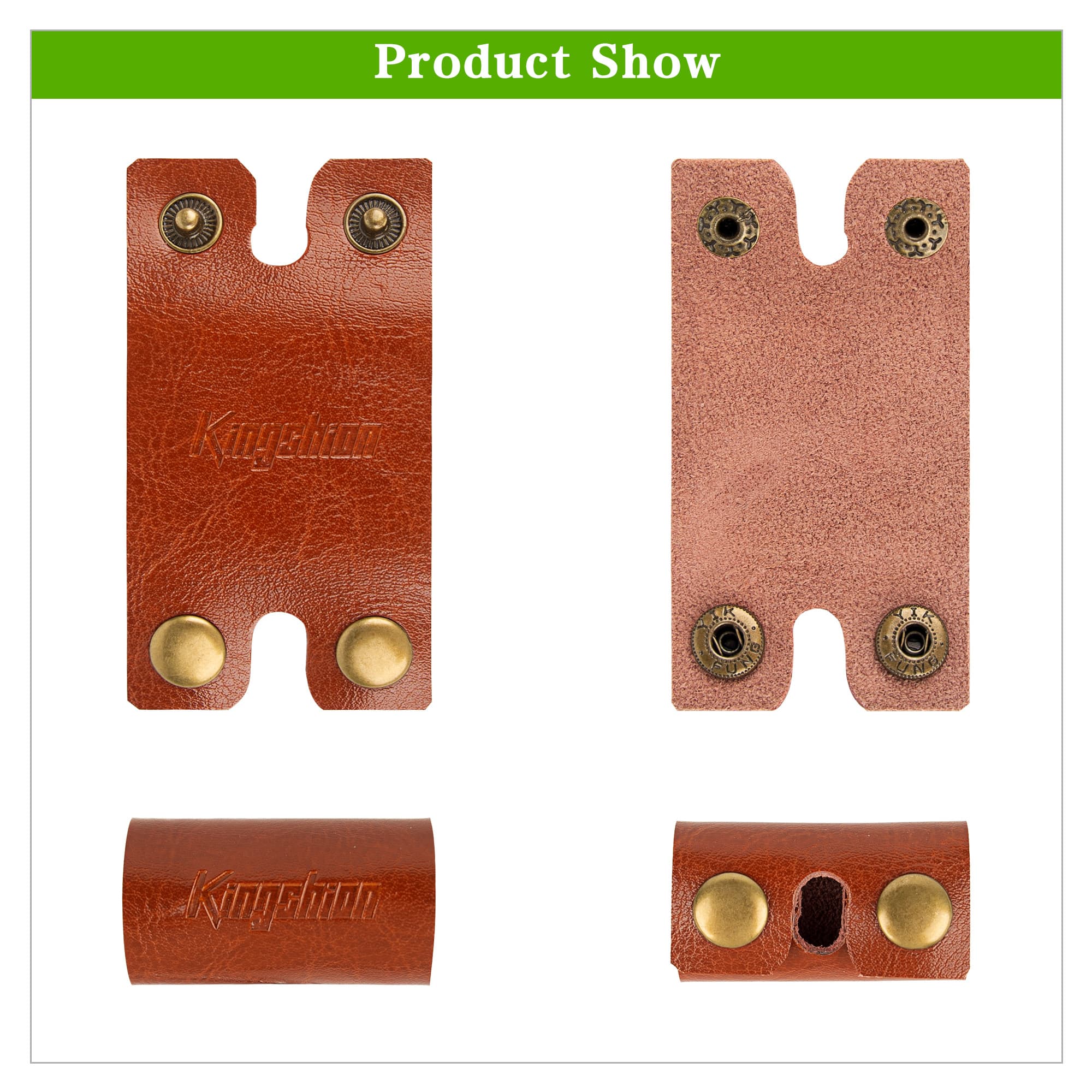 2 Pack Genuine Leather Safety Razor Protective Cover, Double Edge Razor Head Protecting Sheath, Blade Guard Shaving Travel Cover - 2