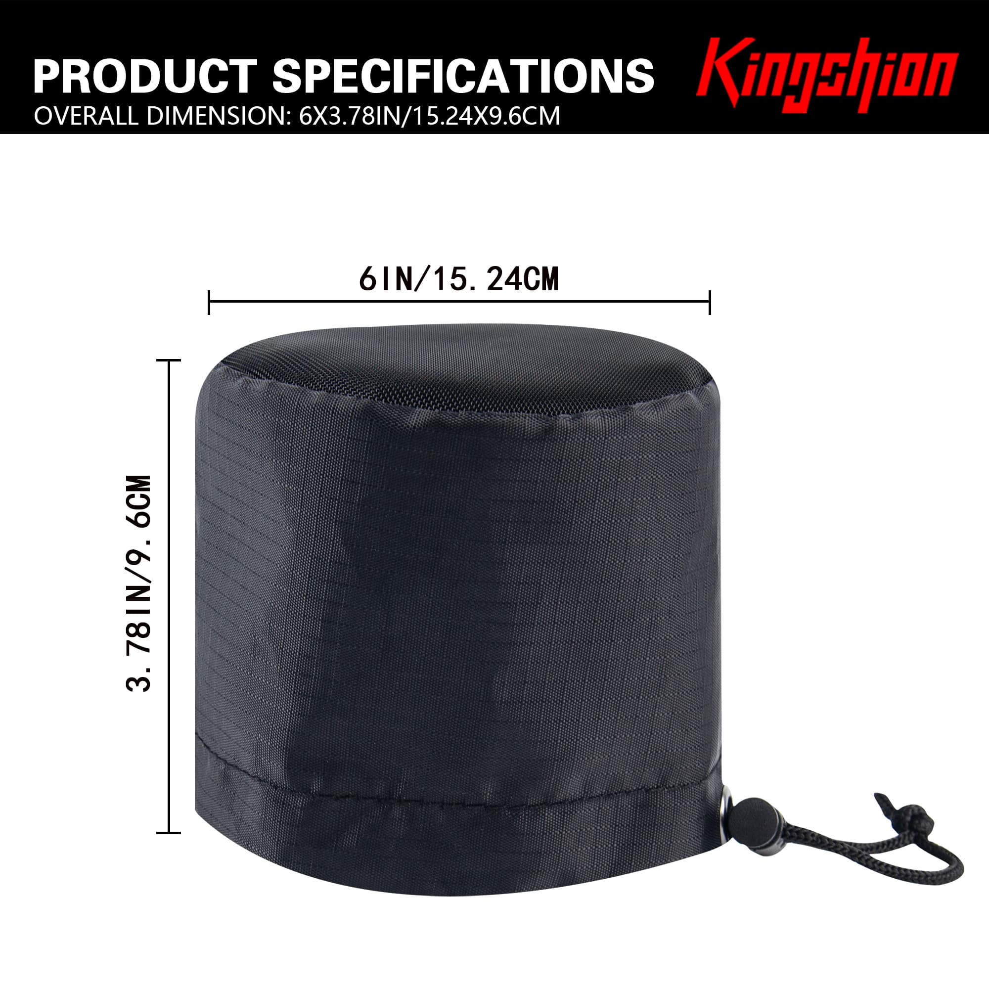 2 Pack 6 Inch Grow Tent Vent Cover, Premium Polyester Fabric Cap with Nylon Air Mesh and Adjustable Drawstring for Grow Tent Vent Secure Attachment - 1