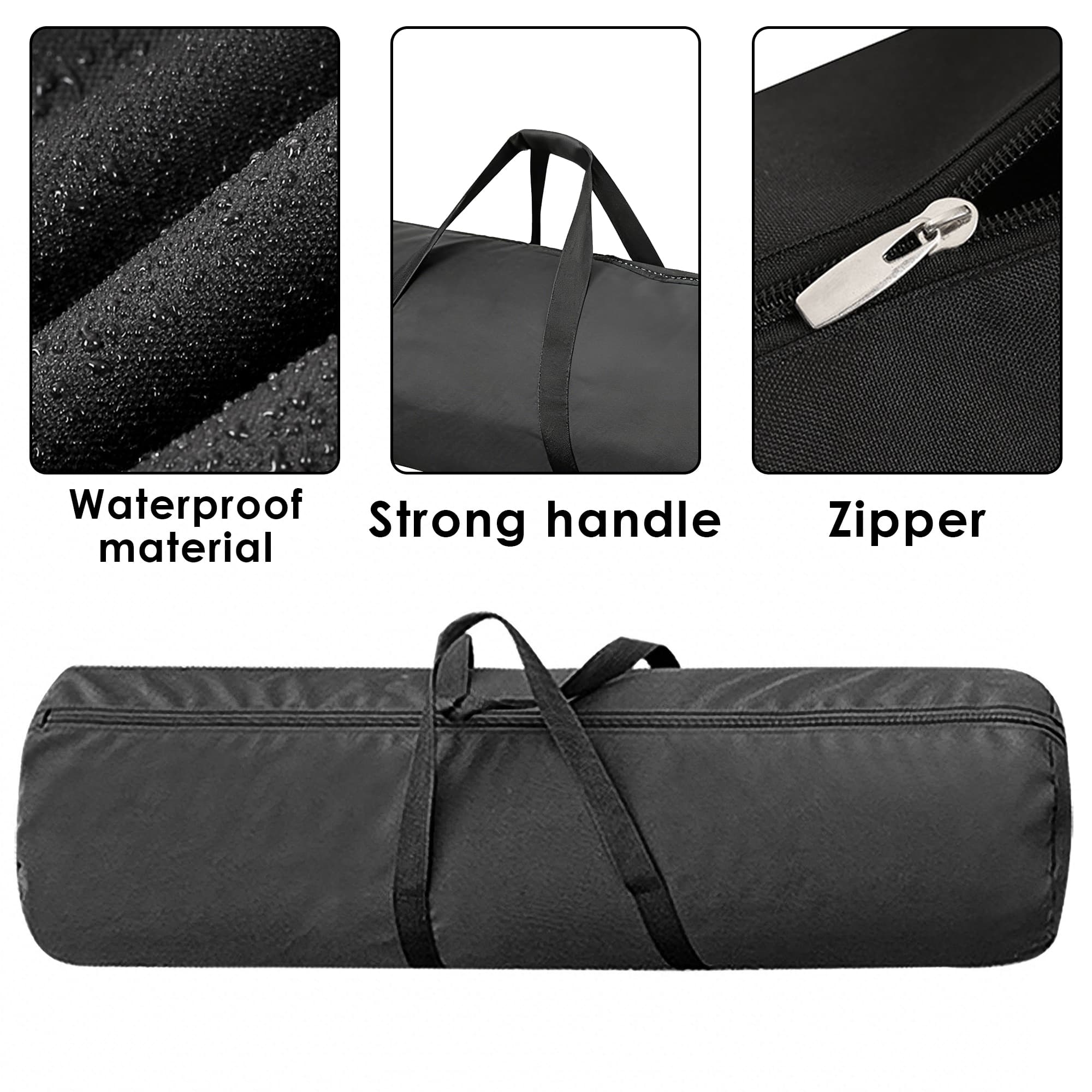 ReignSword Camping Chair Replacement Bag, 39.4 Inch Folding Carrying Case with Handle Strap, Large Mouth Storage Bag fits Camp Chairs, Hammock, Yoga Mat, Beach Chair, Umbrella (8.7 Inch in Diameter) - 4