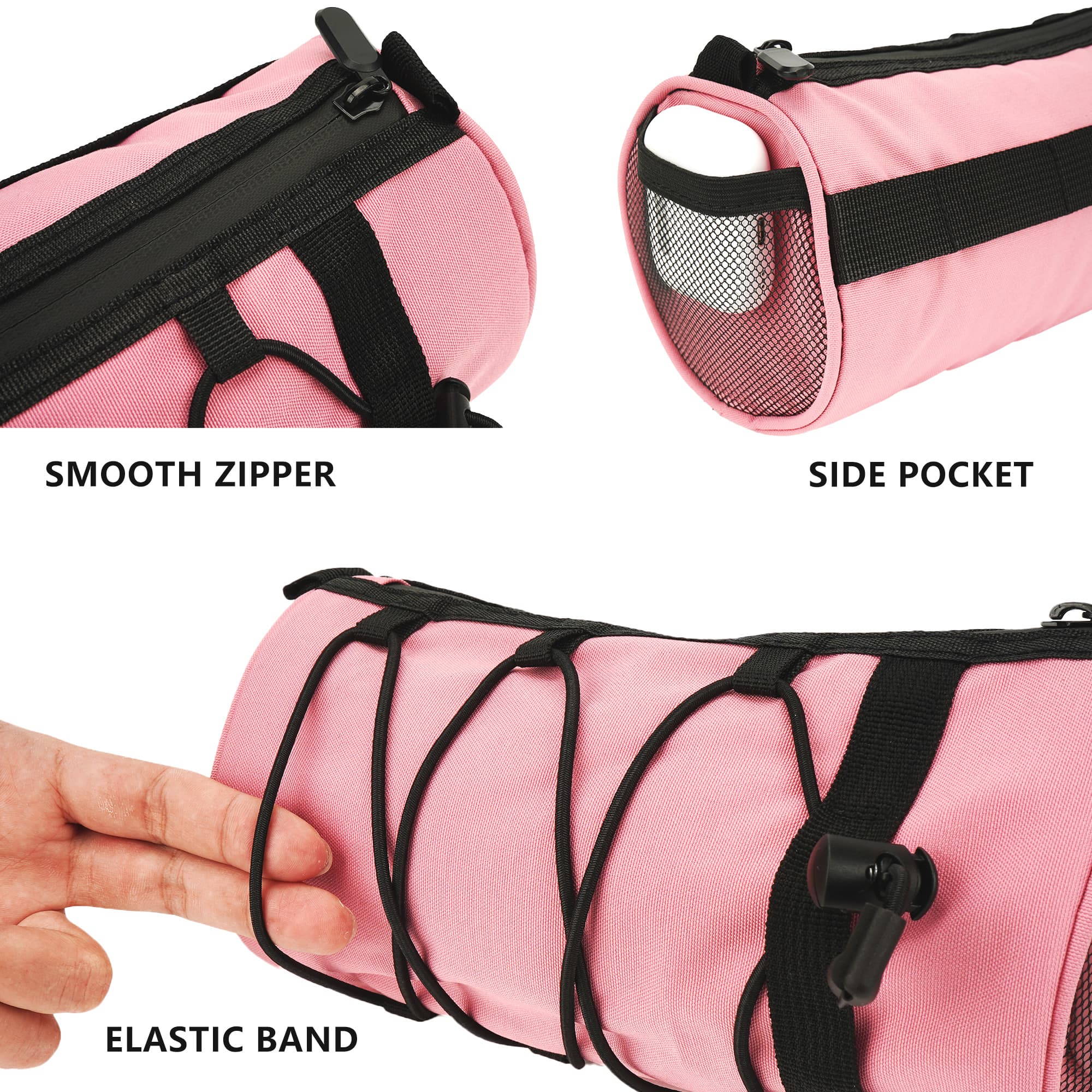 RidingRush Bike Handlebar Bag for Bicycle, Nylon Cycling Front Bag with Side Pockets and Elastic Cord, Compact Storage Pouch for Commuting, Travel and Daily Riding - 2