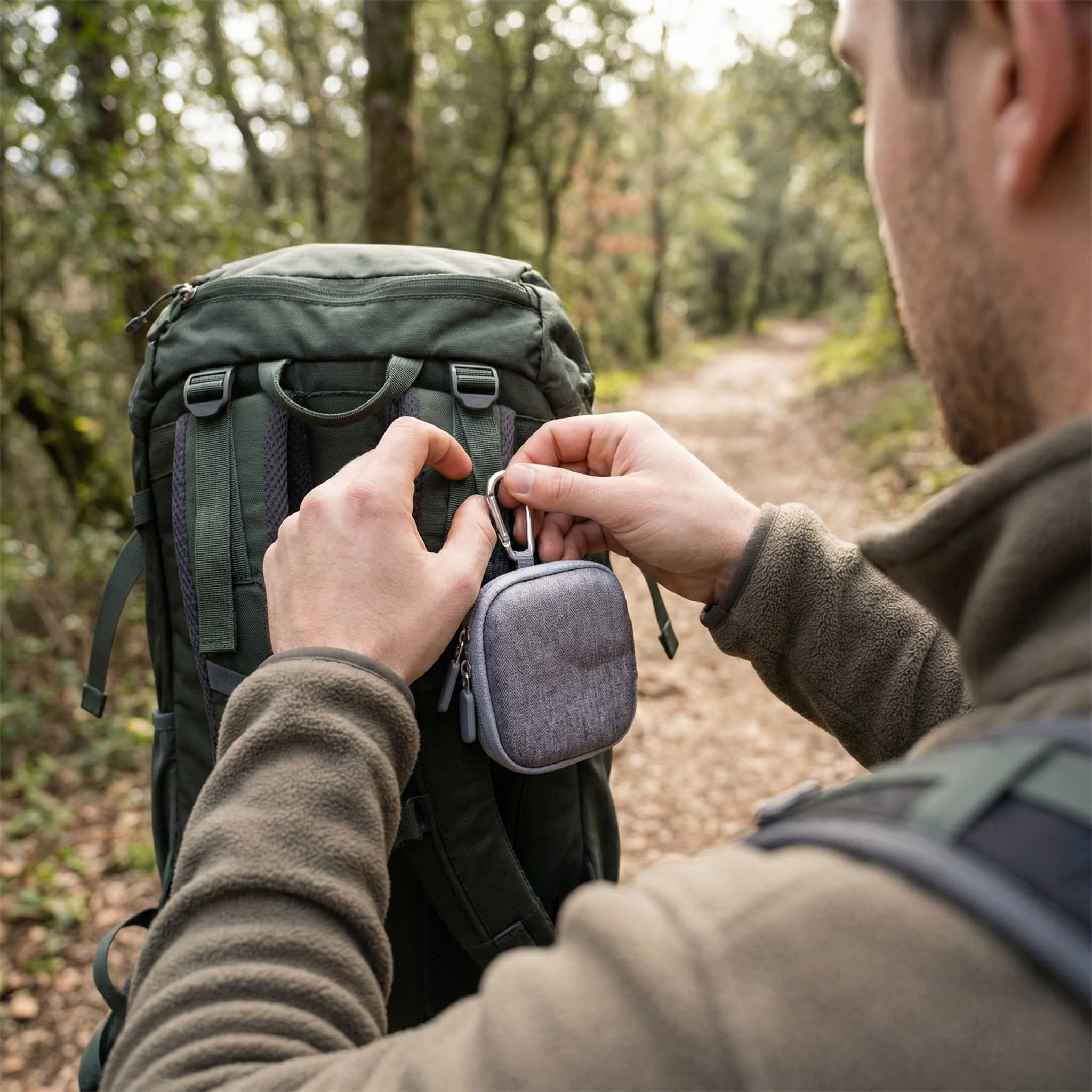 RidingRush Protective Hard Case for DJI Osmo Nano Camera, Portable Carrying Storage Case with Soft Interior, Zipper Closure and Carabiner, Grey - 8