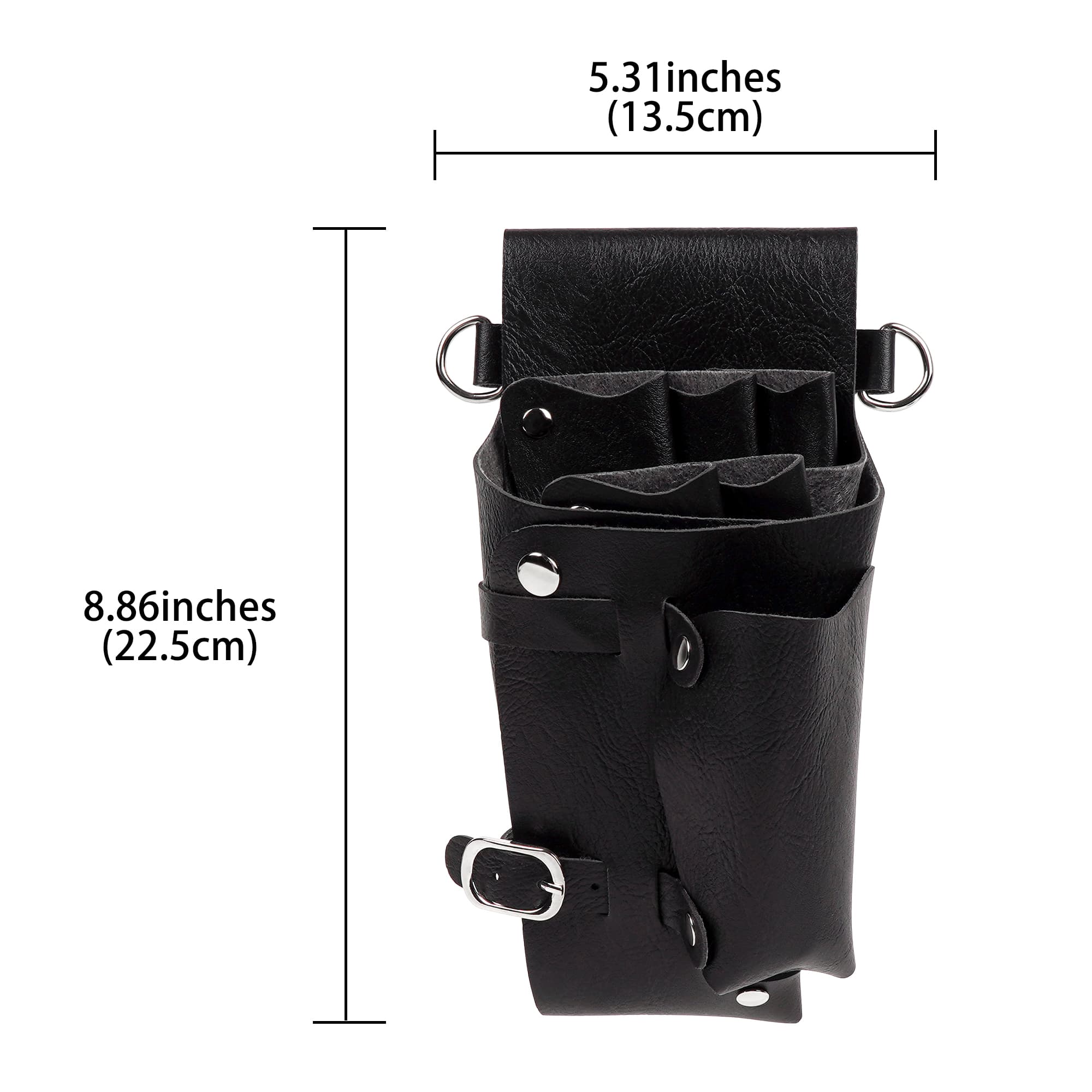 JANKOW Salon Hairdresser Waist Bag, Crossbody Tool Bag, Stylist Waist Pouch, Detachable Scissor Bag, Beauty Tool Organizer (1 pcs black) - 1