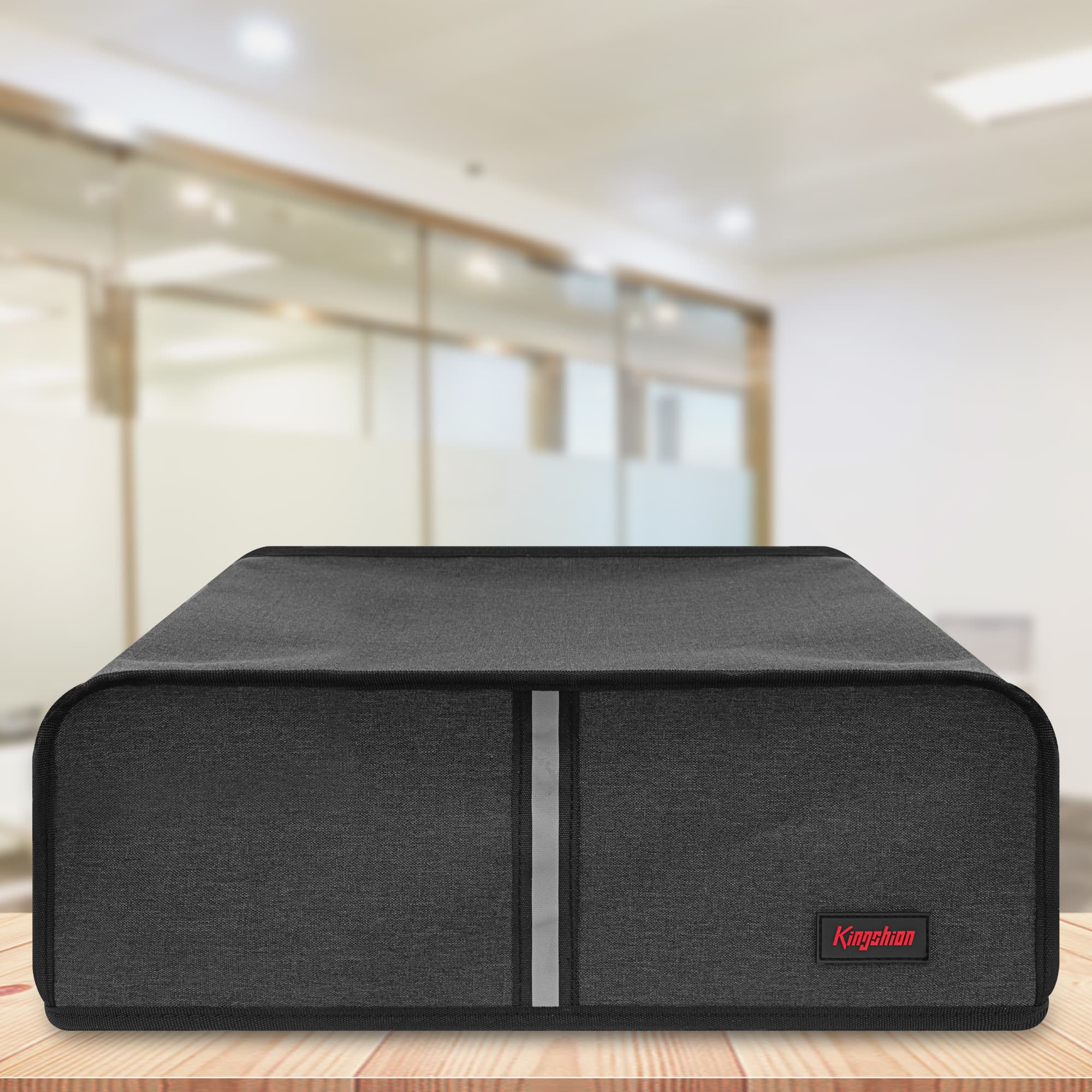 18" Countertop Printer Dust Cover Compatible with Canon PIXMA TS9550, Splash Prevention Pet Hair Proof Protective Cover for Printer - Dark Grey - 5