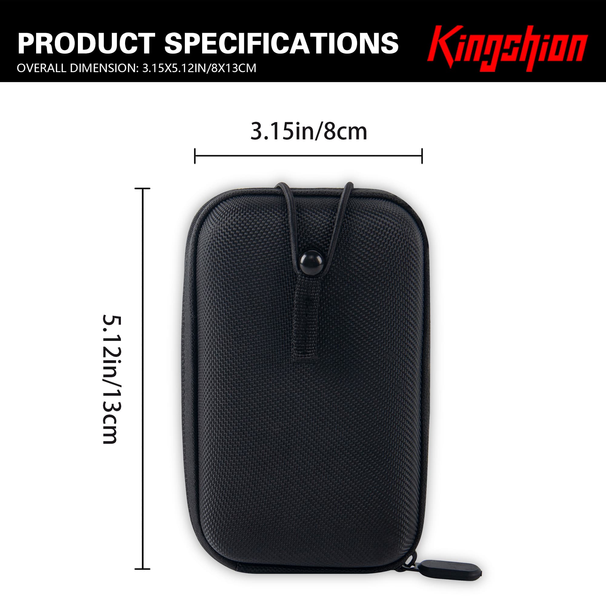 Golf Rangefinder Hard Case, EVA Shockproof Storage Bag with Black Oxford Cloth Exterior, Universal Protective Carry Pouch for Most Golf Laser Rangefinders (Black) - 2