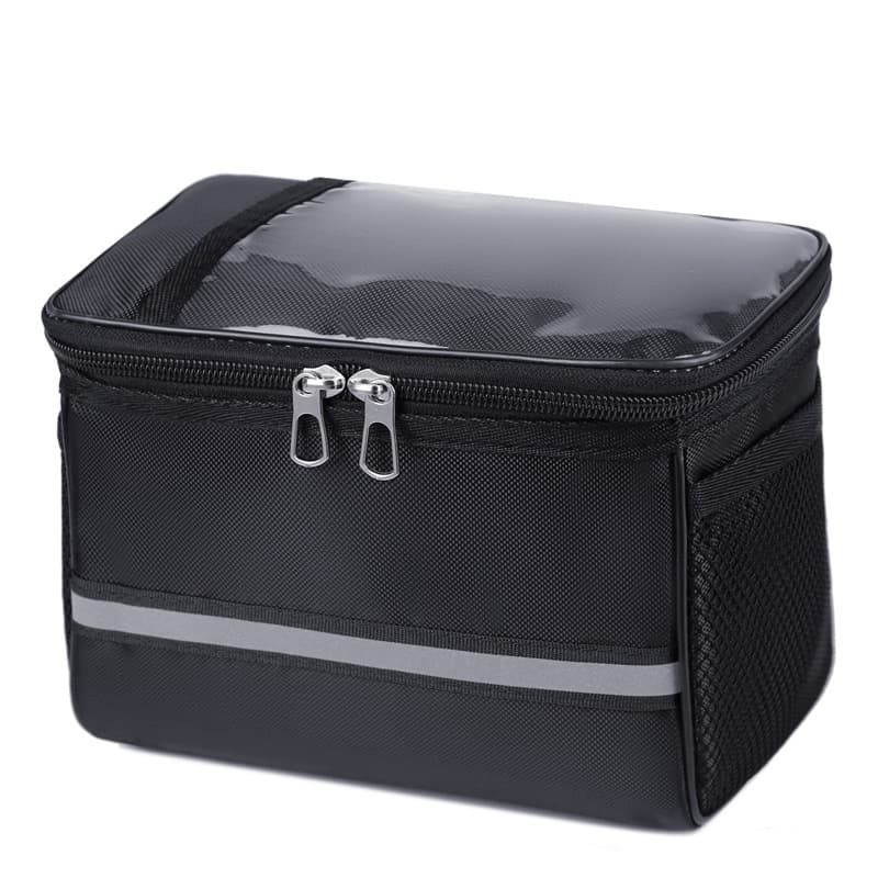 RidingRush Bike Handlebar Bag – Lightweight Bicycle Front Pouch with Reflective Strip, Waterproof Fabric, Easy Installation, Compact Cycling Storage Pack - 3