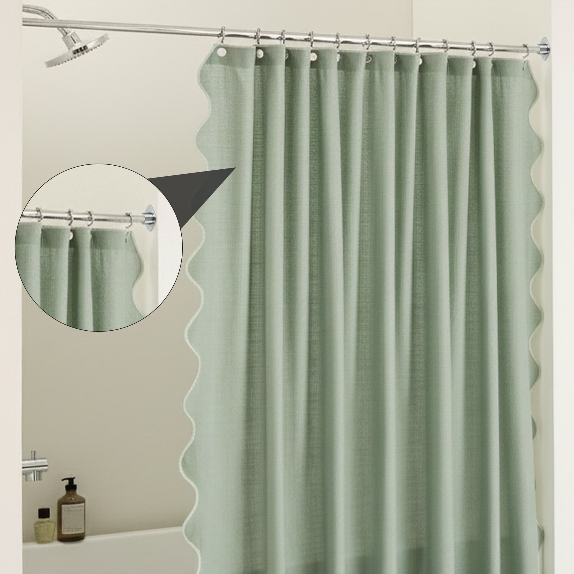 ReignSword 2 Pcs 304 Stainless Steel Shower Curtain Rod Bracket, Easy installation Closet Rod Holders Fits 1 Inch Poles (Rhombic Base) - 3