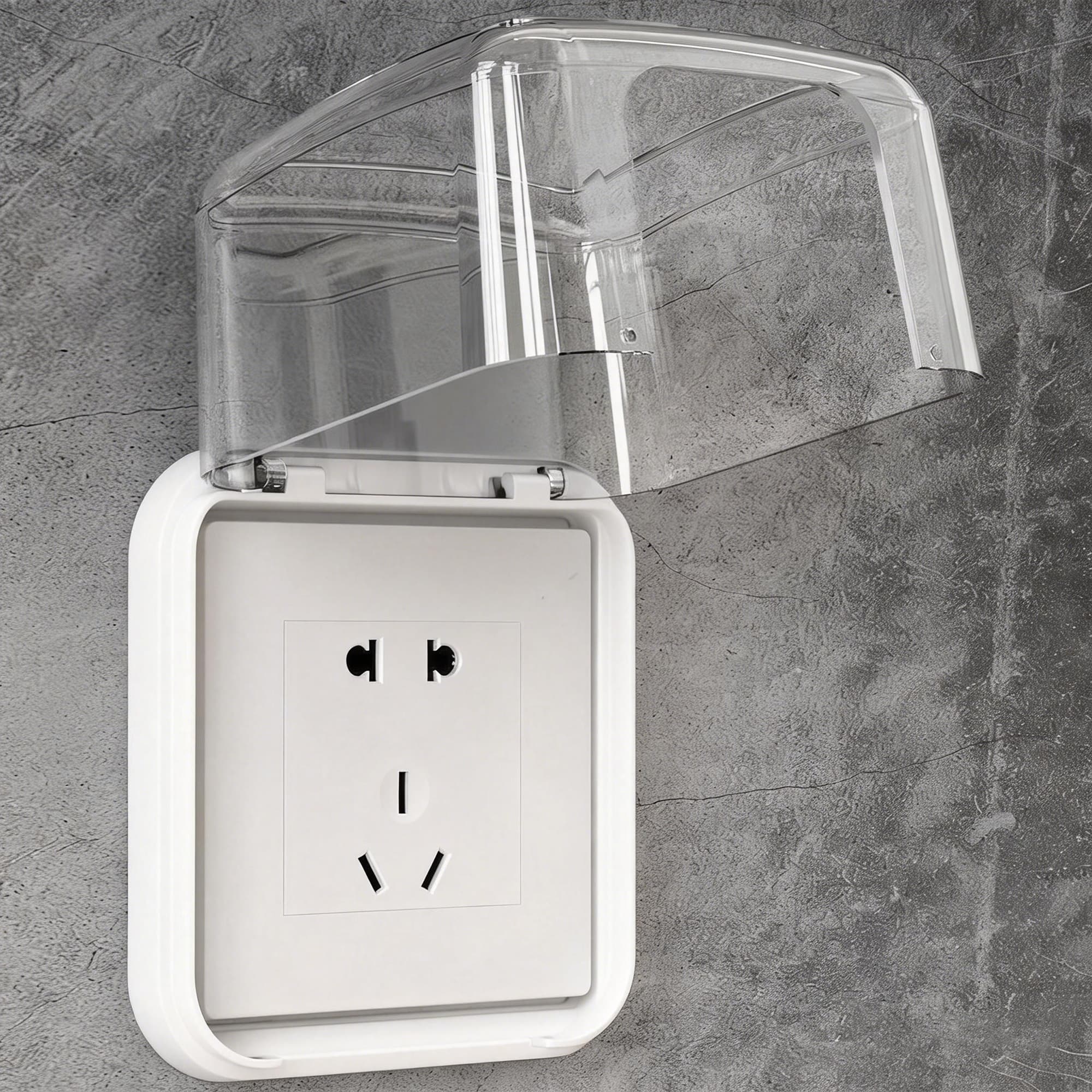 ReignSword Weatherproof Outside Outlet Cover, Outdoor Large Plug and Receptacle Protector, Plastic Wall Socket Plug Protector for Bathroom, Kitchen, Balcony (Clear) - 4