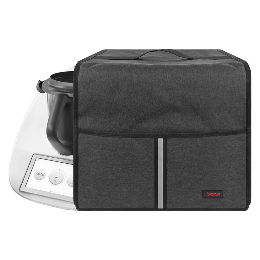 Thermomix-Staubschutz, kompatibel mit Thermomix TM6/TM5/TM31, wasserdichter, gepolsterter Oxford-Stoffbezug, Staubschutz für Küchenmixer, Dunkelgrau