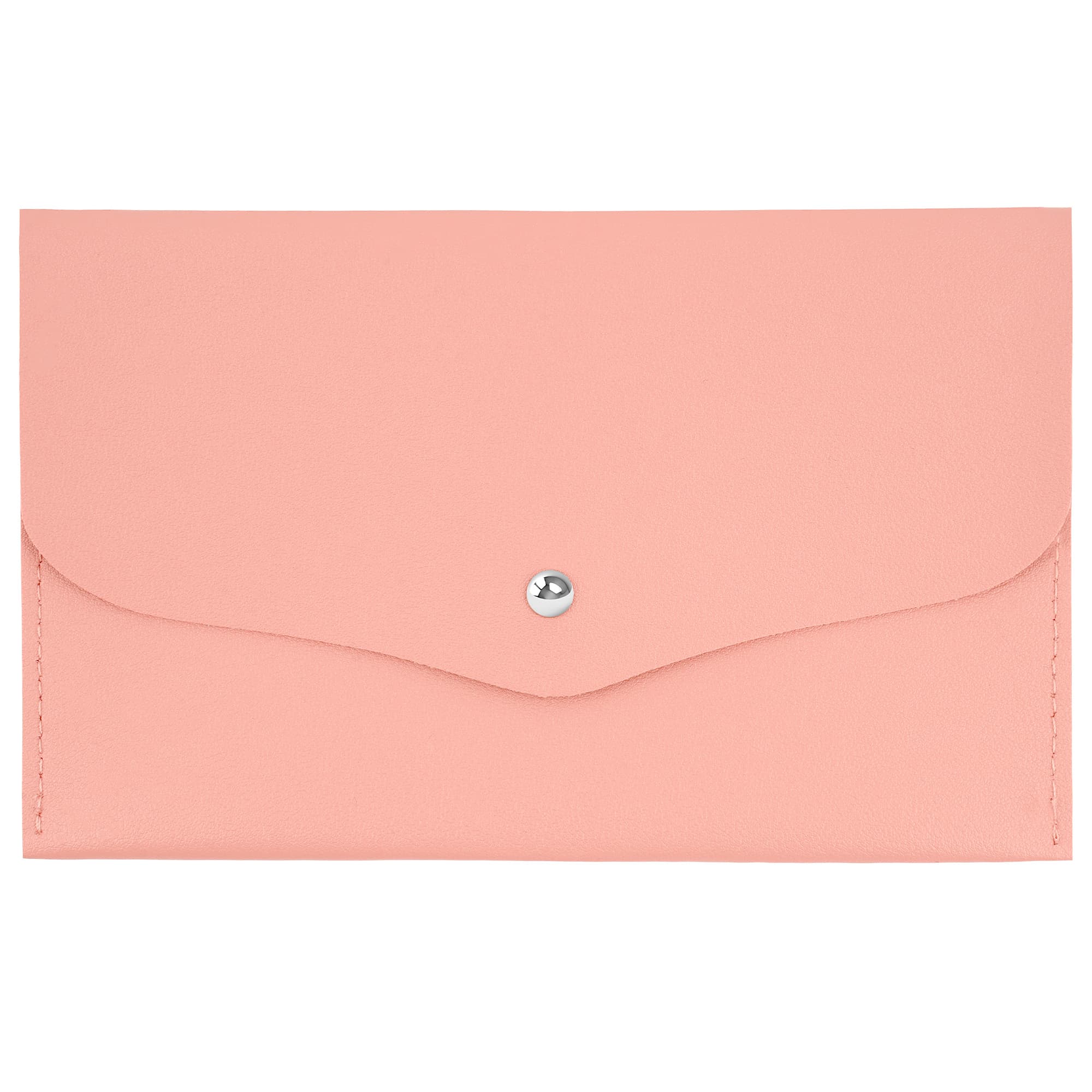 ReignSword Mahjong Card Storage Bag, PU Vegan Leather Mahjong Card Holder, Snap Button Standard Hands Rules Card Organizer, 8.46x5.31 Inch, Pink - 2