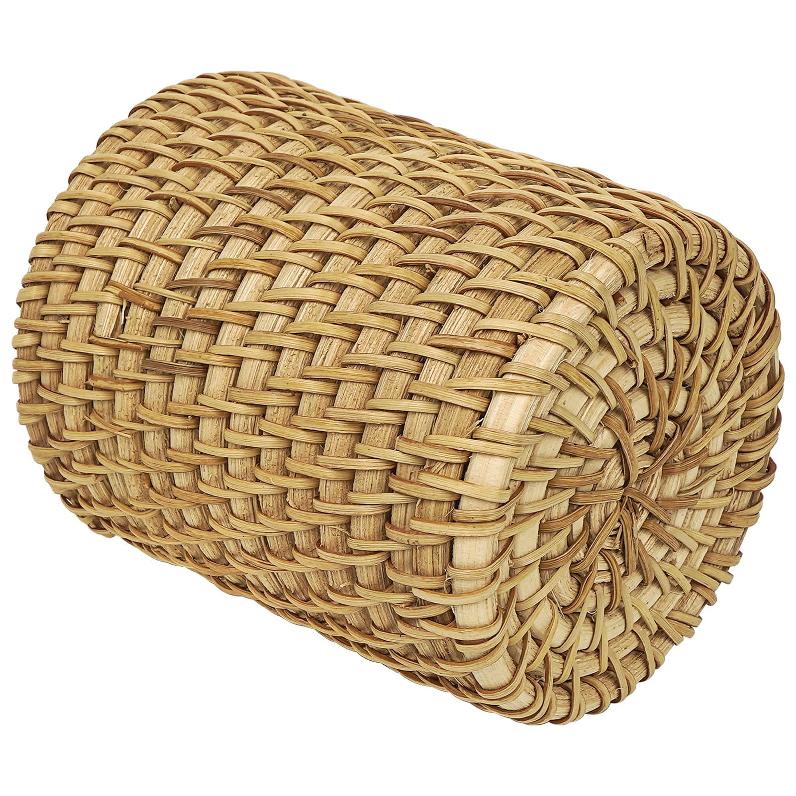 JANKOW Rattan Pencil Holder, Cylindrical Desk Organizer Cup, Handwoven Autumn Rattan, Brown, for Office, Vanity, Kitchen, 1-Pack - 6