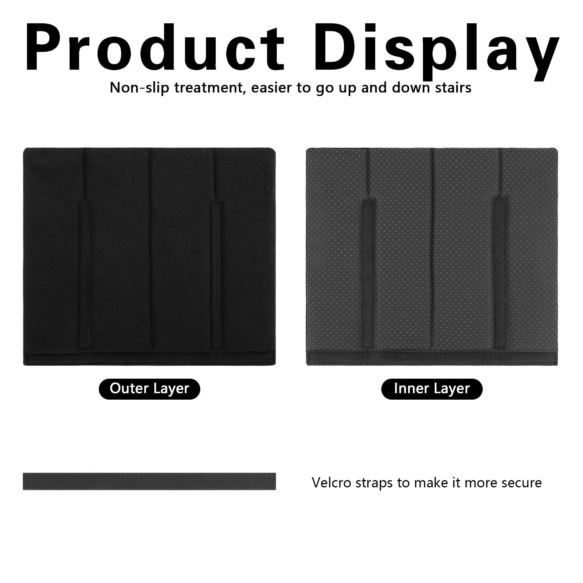 Kingshion 4-Pack Bunk Bed Ladder Pads for Family Safety - Anti-Slip Comfort Step Covers, Extra Thick Soft Padding with 8 Adjustable Straps, Easy Install for Loft & Bunk Beds (11.5"x10") - 4