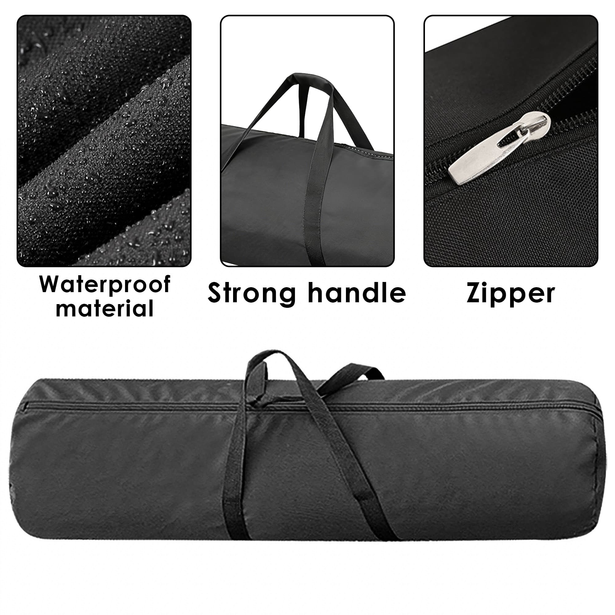 ReignSword Camping Chair Replacement Bag, 47.2 Inch Folding Carrying Case with Handle Strap, Large Mouth Storage Bag fits Camp Chairs, Hammock, Yoga Mat, Beach Chair, Umbrella (8.7 Inch in Diameter) - 4