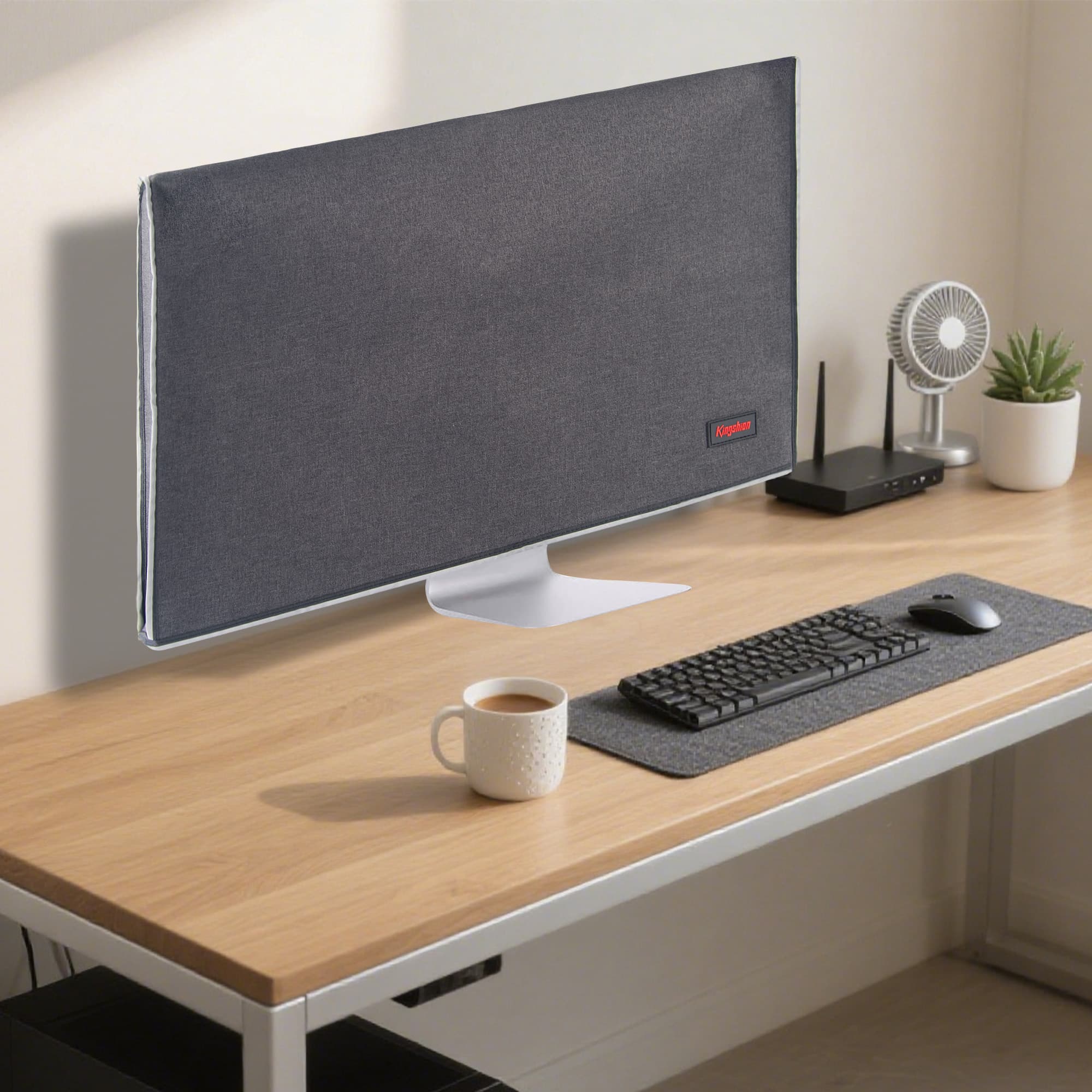 Monitor Dust Cover 24 inch Anti-Static Dustproof LCD/LED/HD Panel Case Computer Screen Protective Sleeve Compatible with iMac 24 inch PC, Desktop and TV, Black - 5