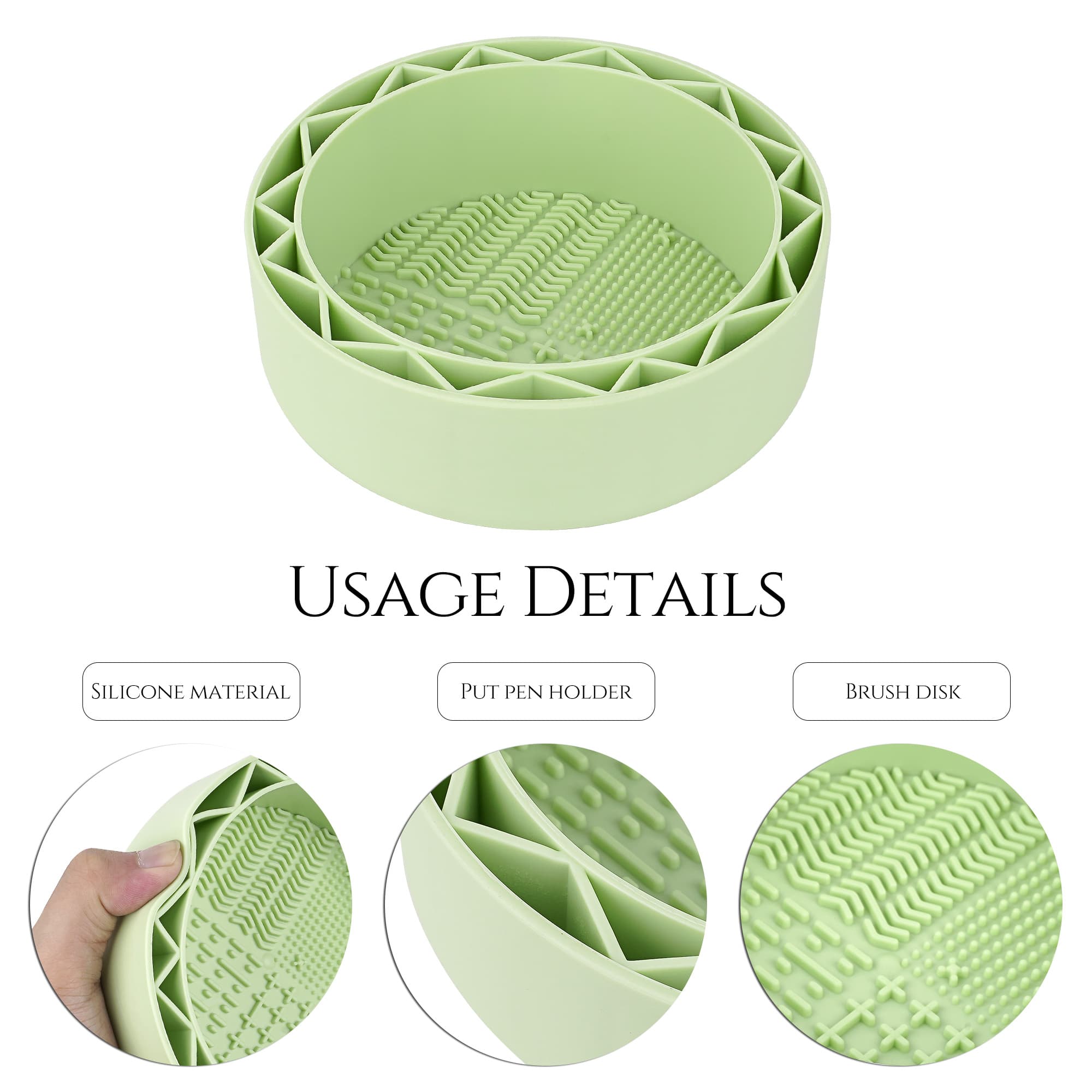 JANKOW Pen Brush Washer, Watercolor Brush Cleaner, Silicone Brush Bowl Clean, Brush Holder Cleaner - 1