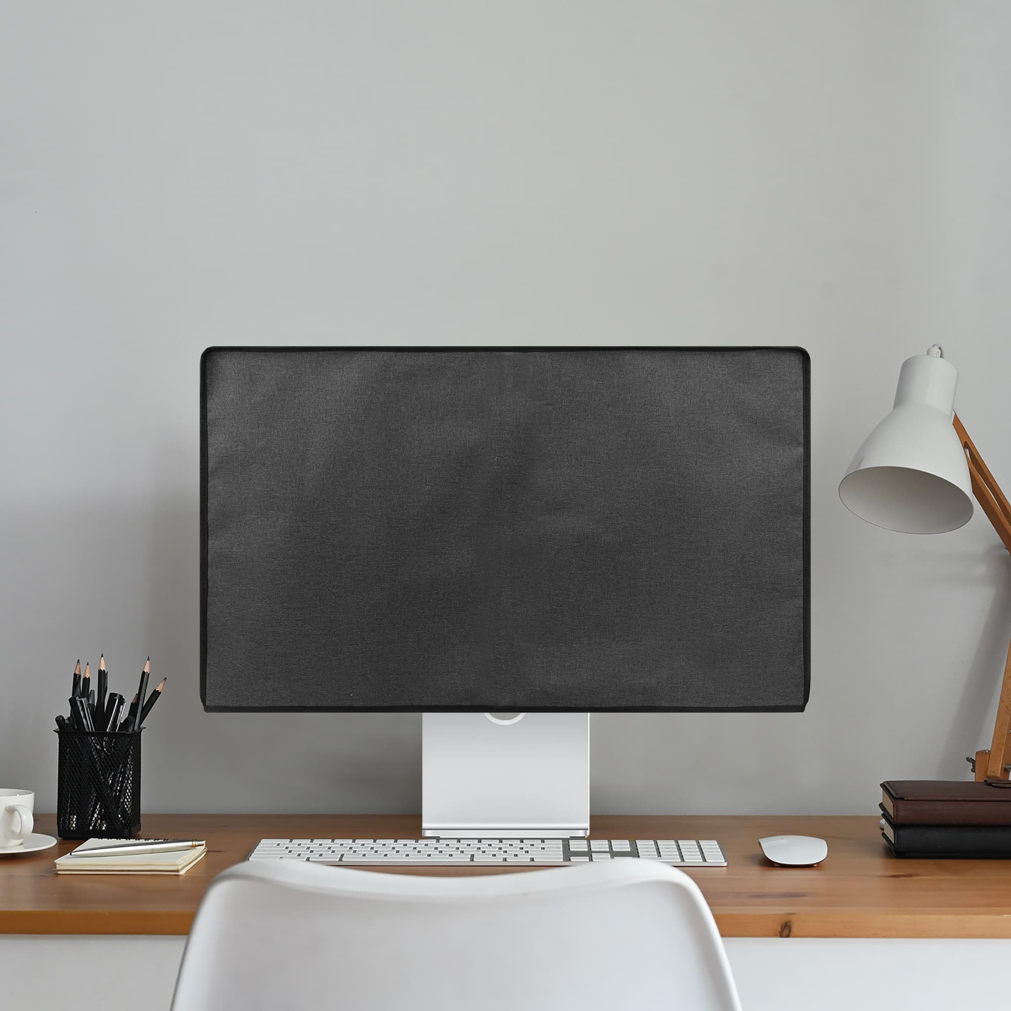 Kingshion Monitor Dust Cover 32 inch Dustproof LCD, LED, HD Panel Case Compatible with 32 inch Samsung, HP, Dell, Smart Monitor Dust Cover Computer Screen Protector,PC,Desktop and TV- Dark Grey - 7
