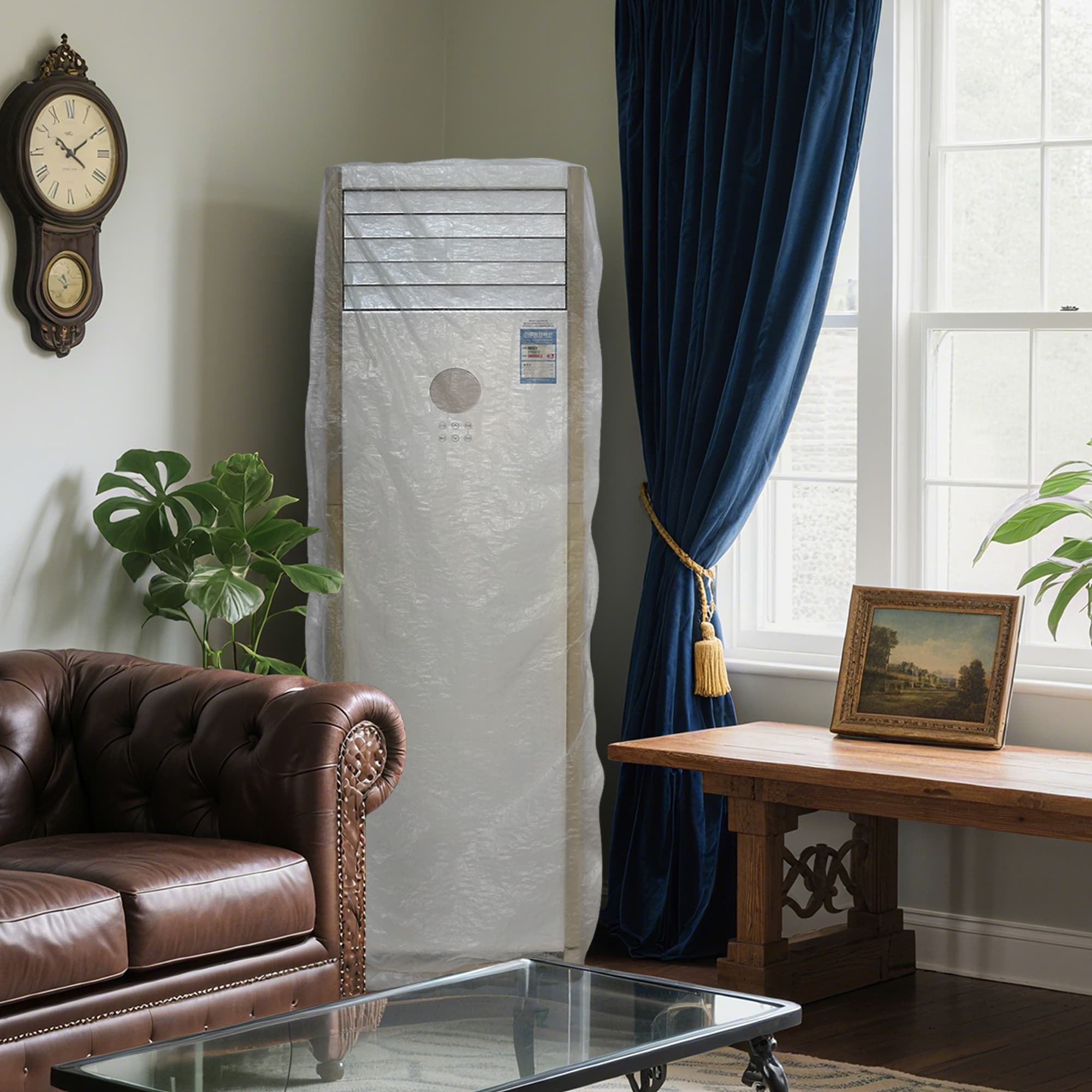 ReignSword 10 Pack Air Conditioner Covers Inside, Multi-function Dust-proof Vertical Ac Cover, Waterproof Transparent Air Conditioner Dust Cover - 1