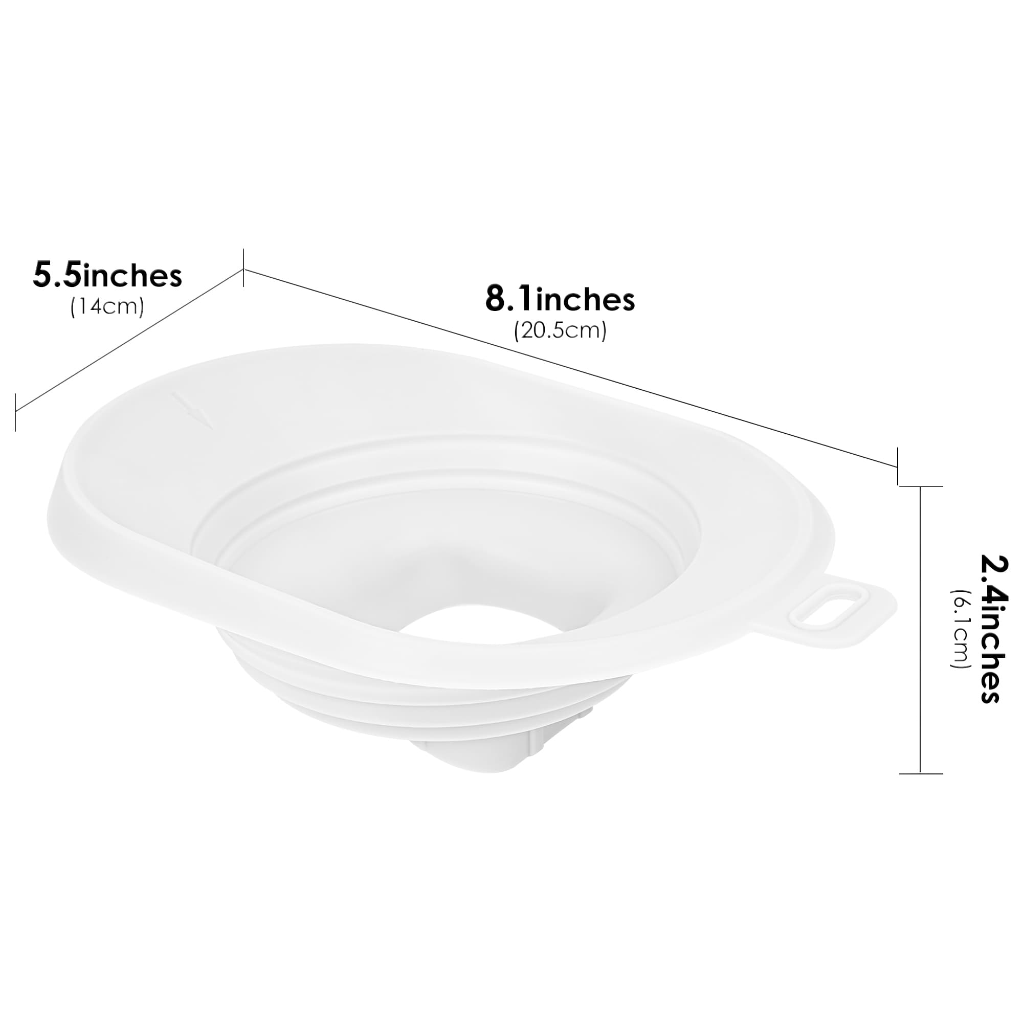 Anti-Splash Liquid Guide Cover Compatible with Ninja Slushie Machine FS301 FS300, Food-Grade Silicone Flow Hood & Foldable Funnel, Creami Swirl Pints Containers Accessories for No Spills (White) - 1