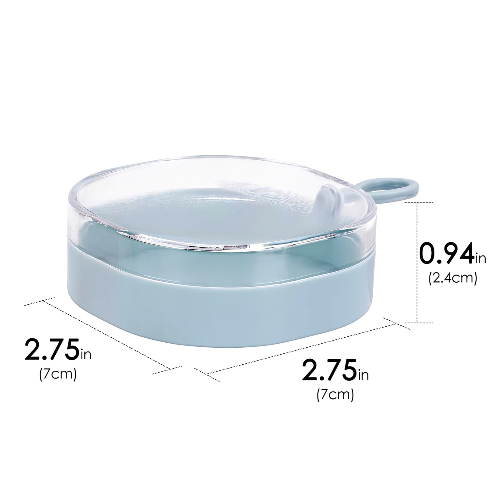 ReignSword Powder Puff Case, 6 Pcs Round Makeup Puff Protective Container, Beauty Powder Puff Carrying Case, Powder Puff Cases Only, Powder Puff is not included - 1