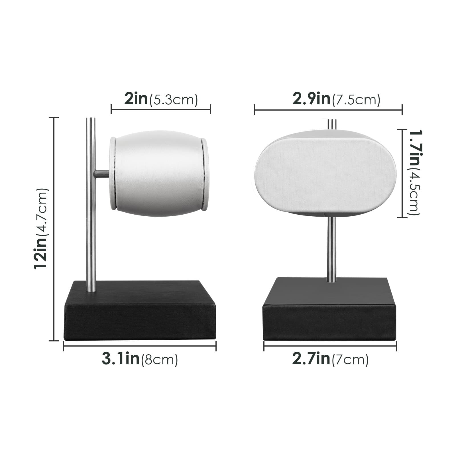 ReignSword Adjustable Watch Display Stand Holder, Wrist Watch Display Organizer Holder for Men and Women (Grey) - 1