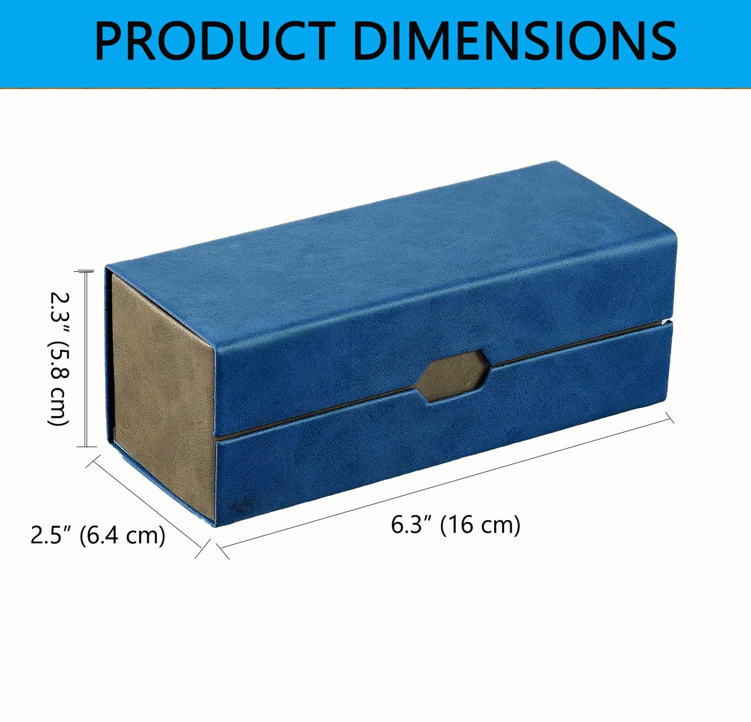 ReignSword 2 in 1 Contact Lens Case and Glasses Case, Double Sided Portable Contact Lenses Travel Cases, Sunglasses Holder for Men & Women, Contacts Lens Box Fit 30 Lenses (Blue) - 1