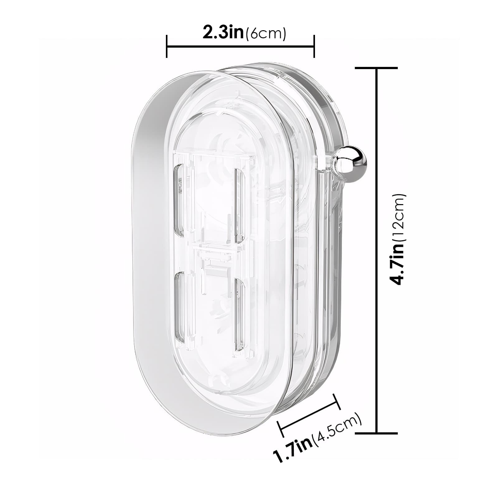 ReignSword Wall Mount Power Strip Holder, Self Adhesive Desktop Mobile Socket Holder with Suction Cup, Socket Desktop Fixer for Kitchen Home Office (Clear) - 1