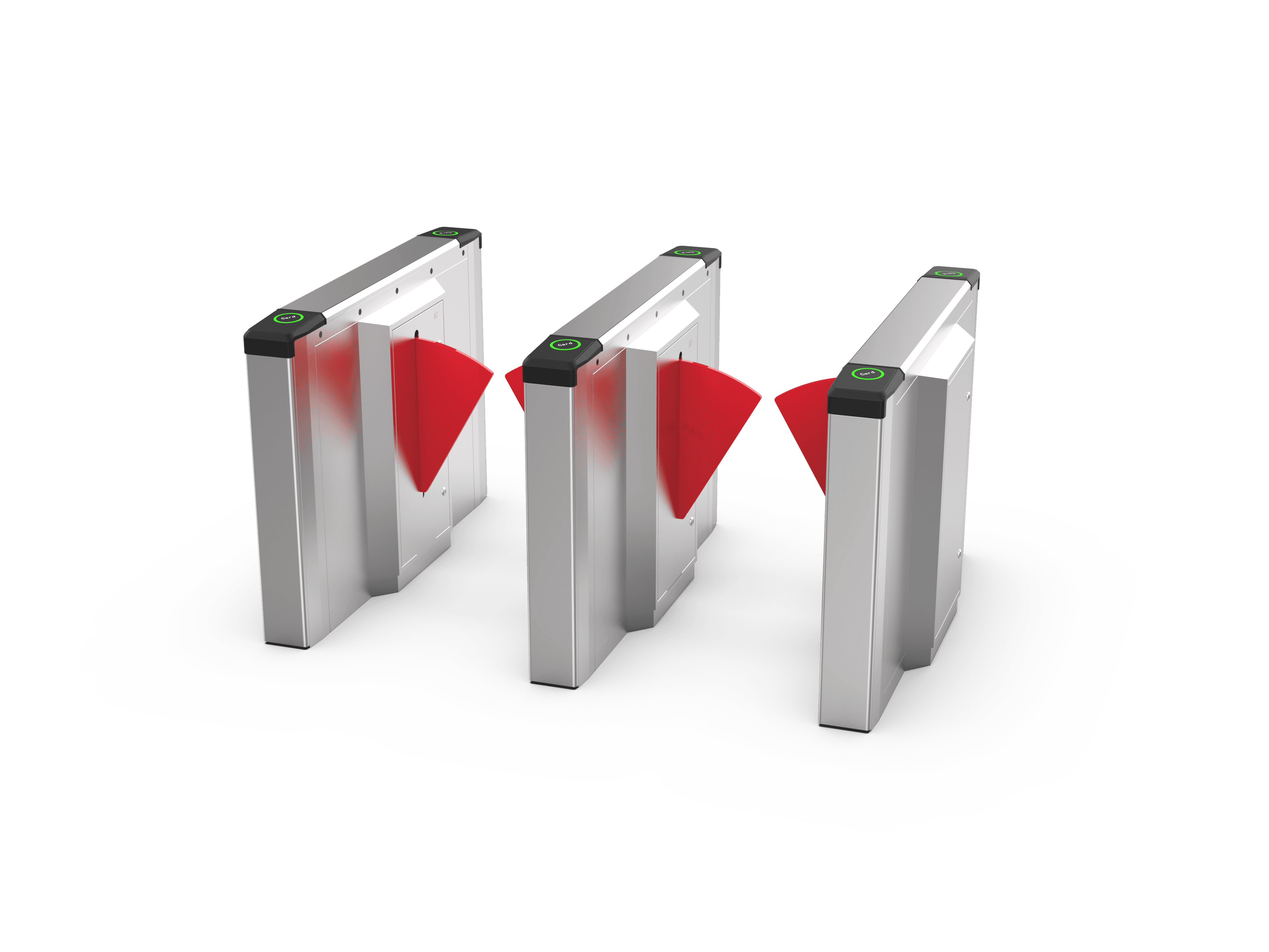 Brushless Motor 2-Way Barrier Gate Turnstile Anti-Pinch Biometric Access Control IP54 Protection Stainless Steel - 1