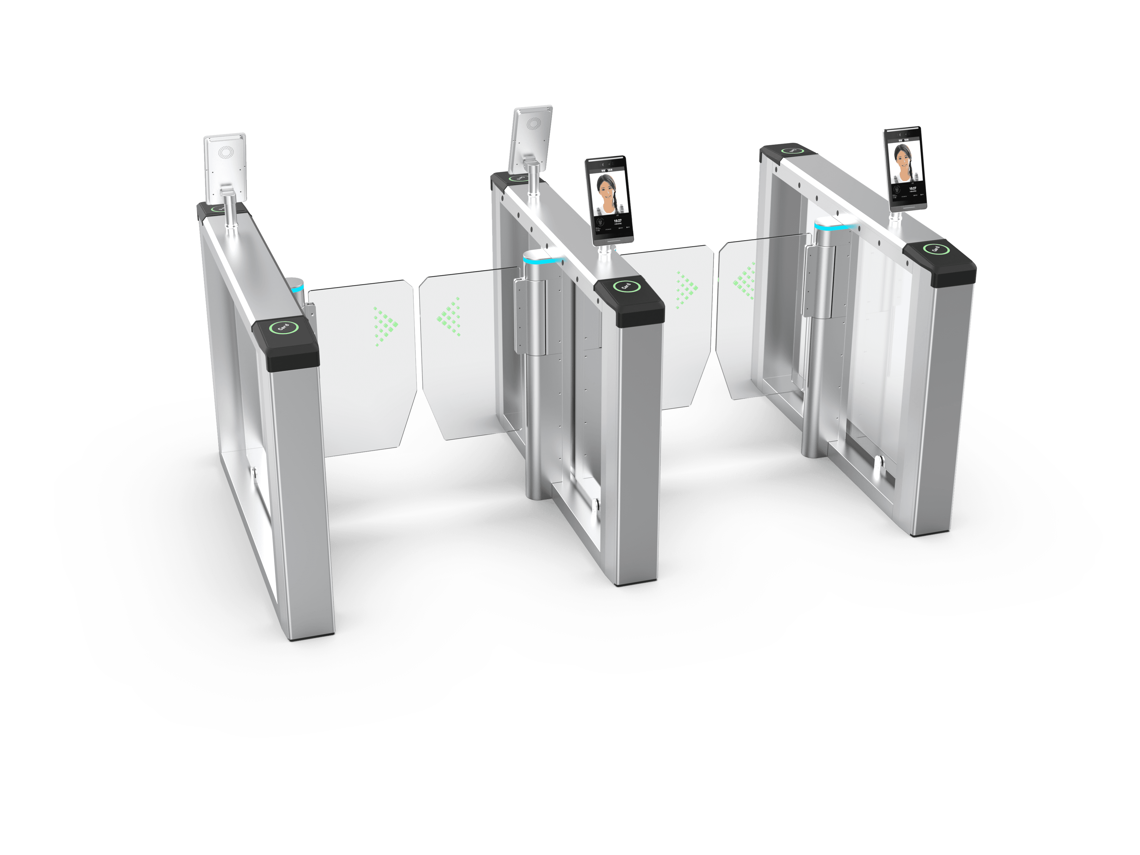 Multi-Factor Access Control Speed Gate Stainless Steel Construction 2-Way Operation Brushless Motor IP54 Protection for High-End - 1