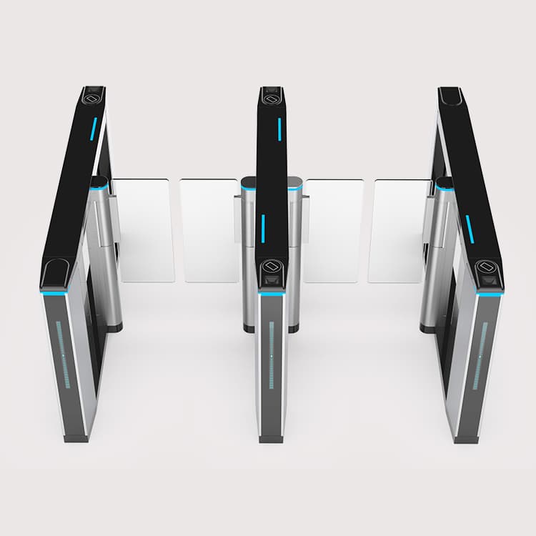 Swing Gate Barrier Access Control Turnstile Speed Gate with Acrylic Swing and Tempered Glass Wing - 1