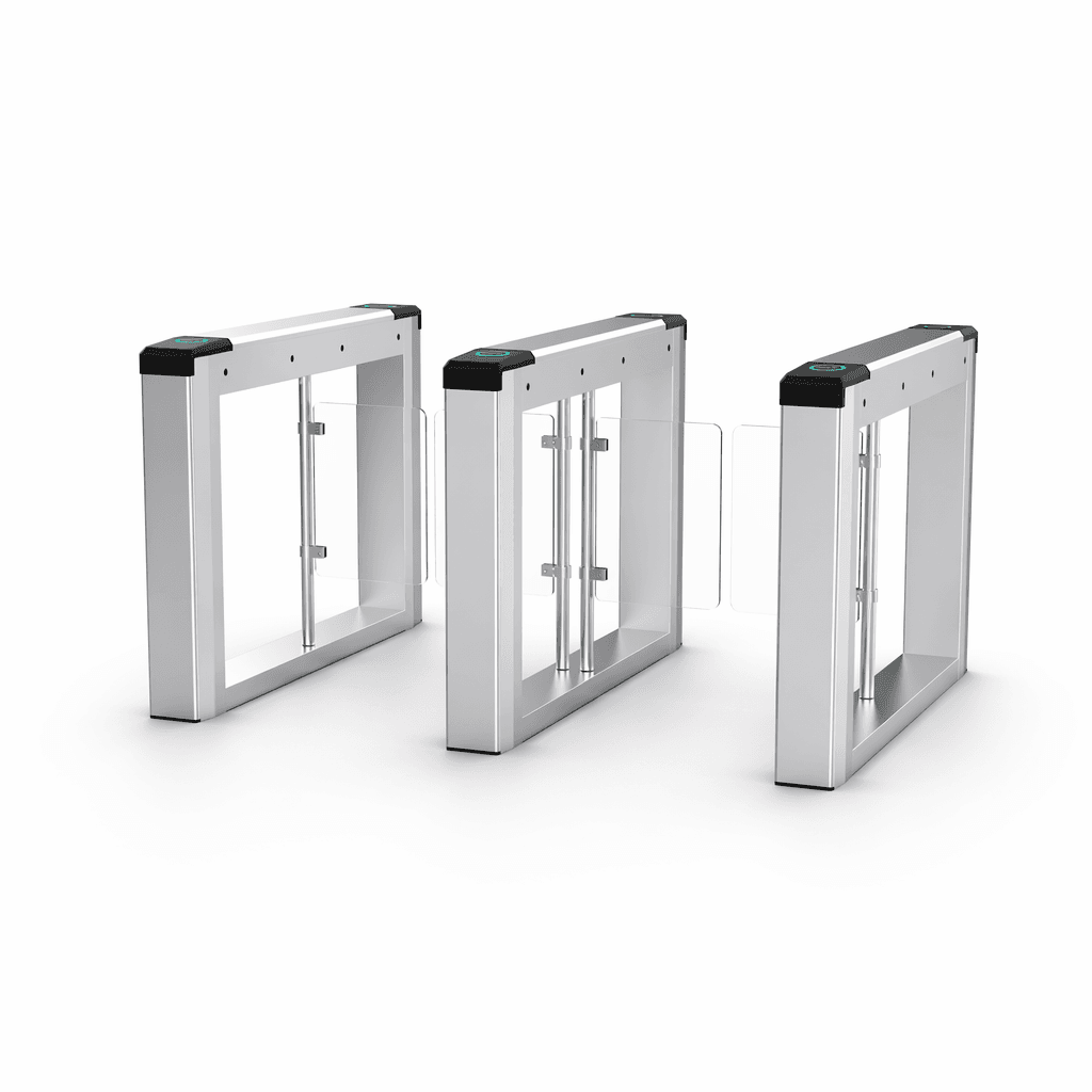 Multi-Factor Access Control Flap Barrier Turnstile Stainless Steel Construction 2-Way Operation Anti-Tailgating Brushless Motor - 1