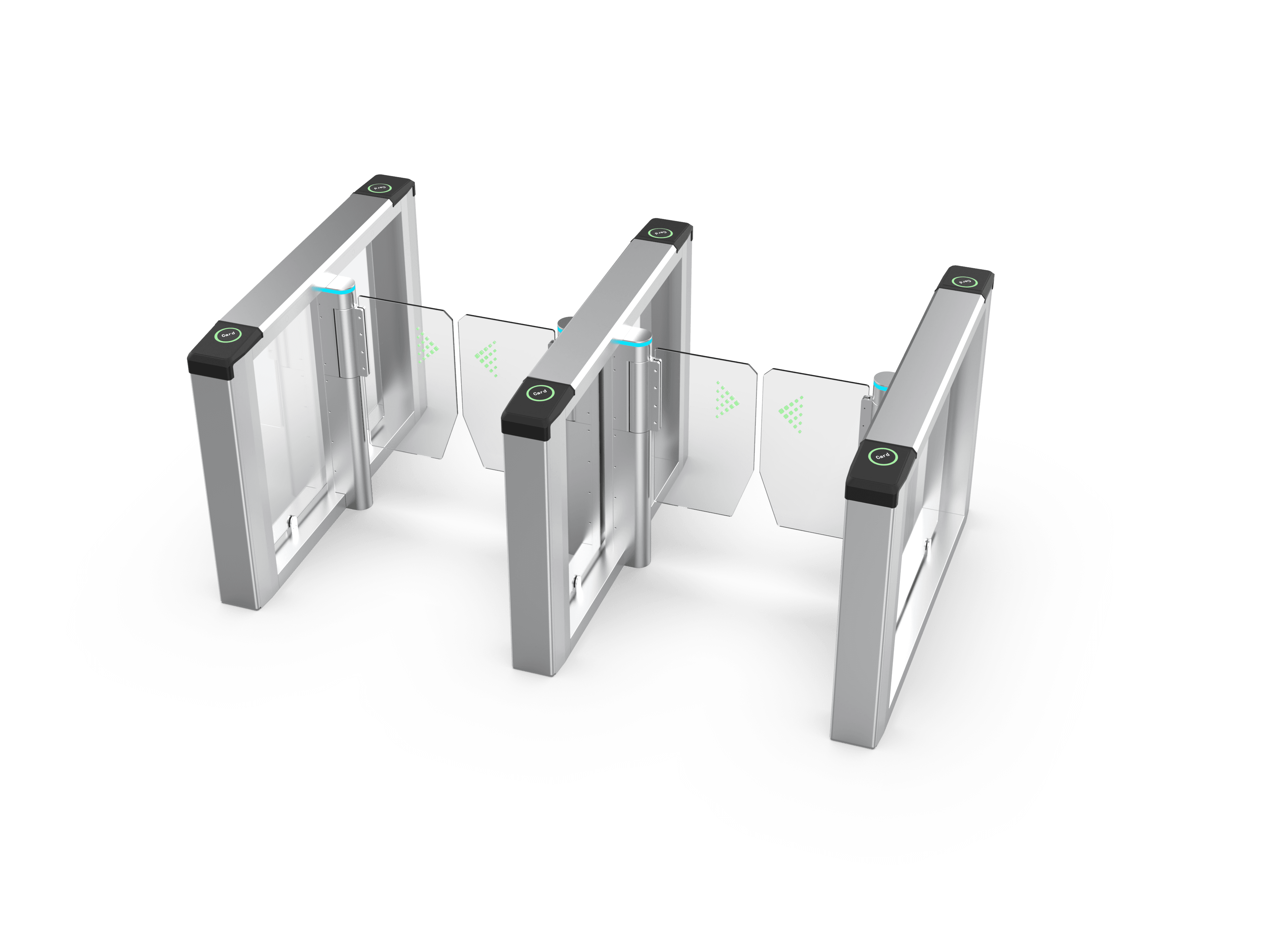 Multi-Factor Access Control Turnstile Stainless Steel 2-Way Operation Anti-Tailgating IP54 Protection for High-End Buildings - 1