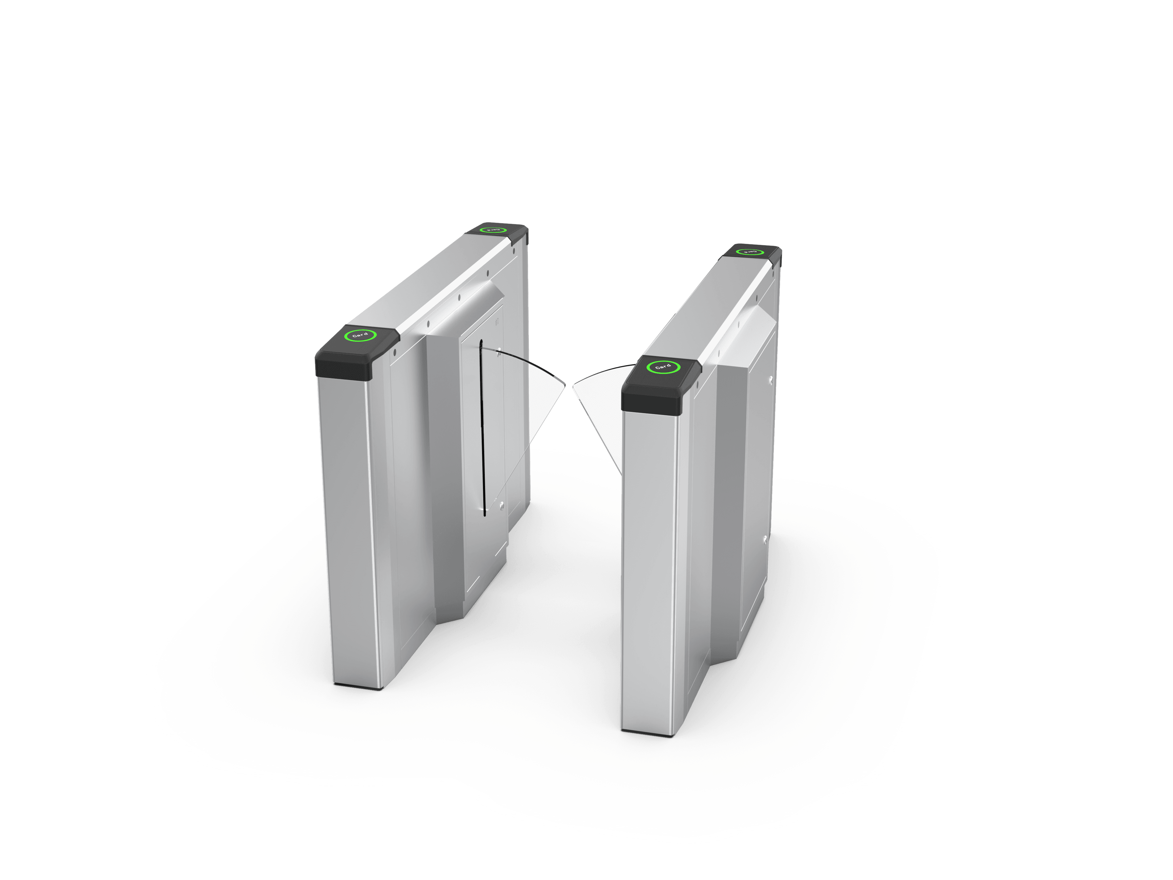 Brushless Motor Barrier Gate Anti-Pinch Function Biometric Time Recording Turnstile Stainless Steel IP54 2-Way - 1