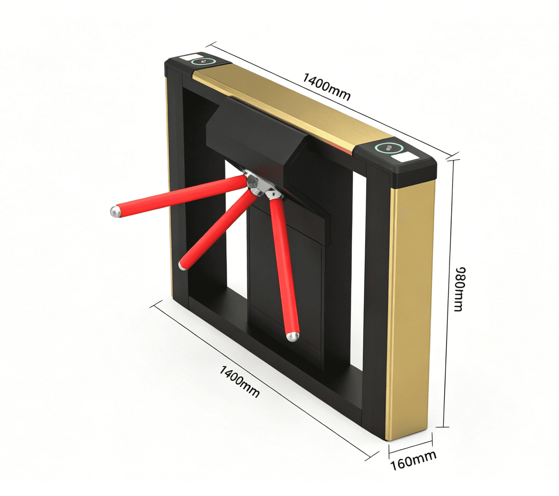 High Quality Face Recognition Stainless Steel Swing Barrier Turnstile Pedestrian Access Control with Anti-Tailgating Feature - 1