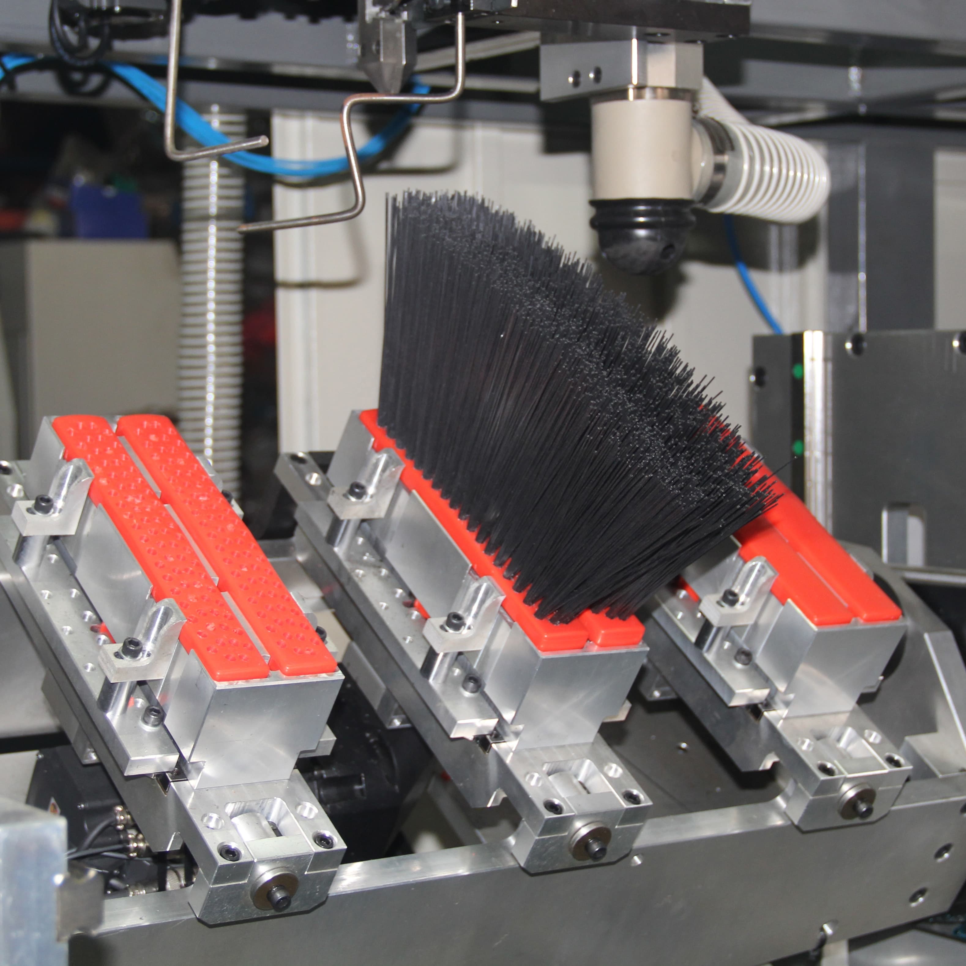 New Condition High Production 5 Axis 2 Drilling 1 Tufting Double Hockey Brush Making Machine for Toilet Brush Household Brush - 1