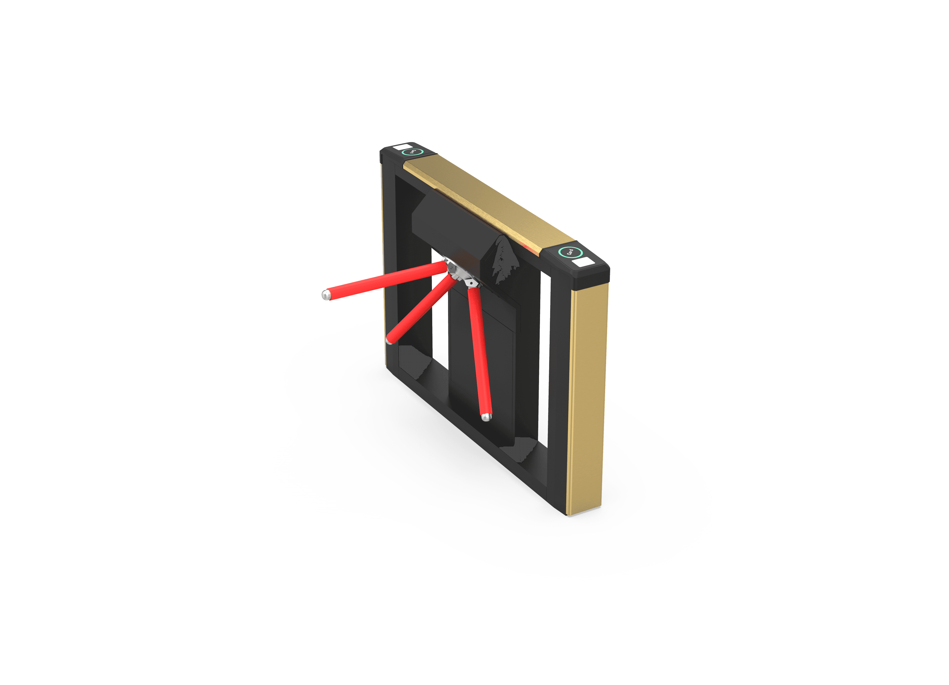 Golden Color Stainless Steel IP54 Tripod Turnstile with Anti-Tailgating for Tourist Spot - 1