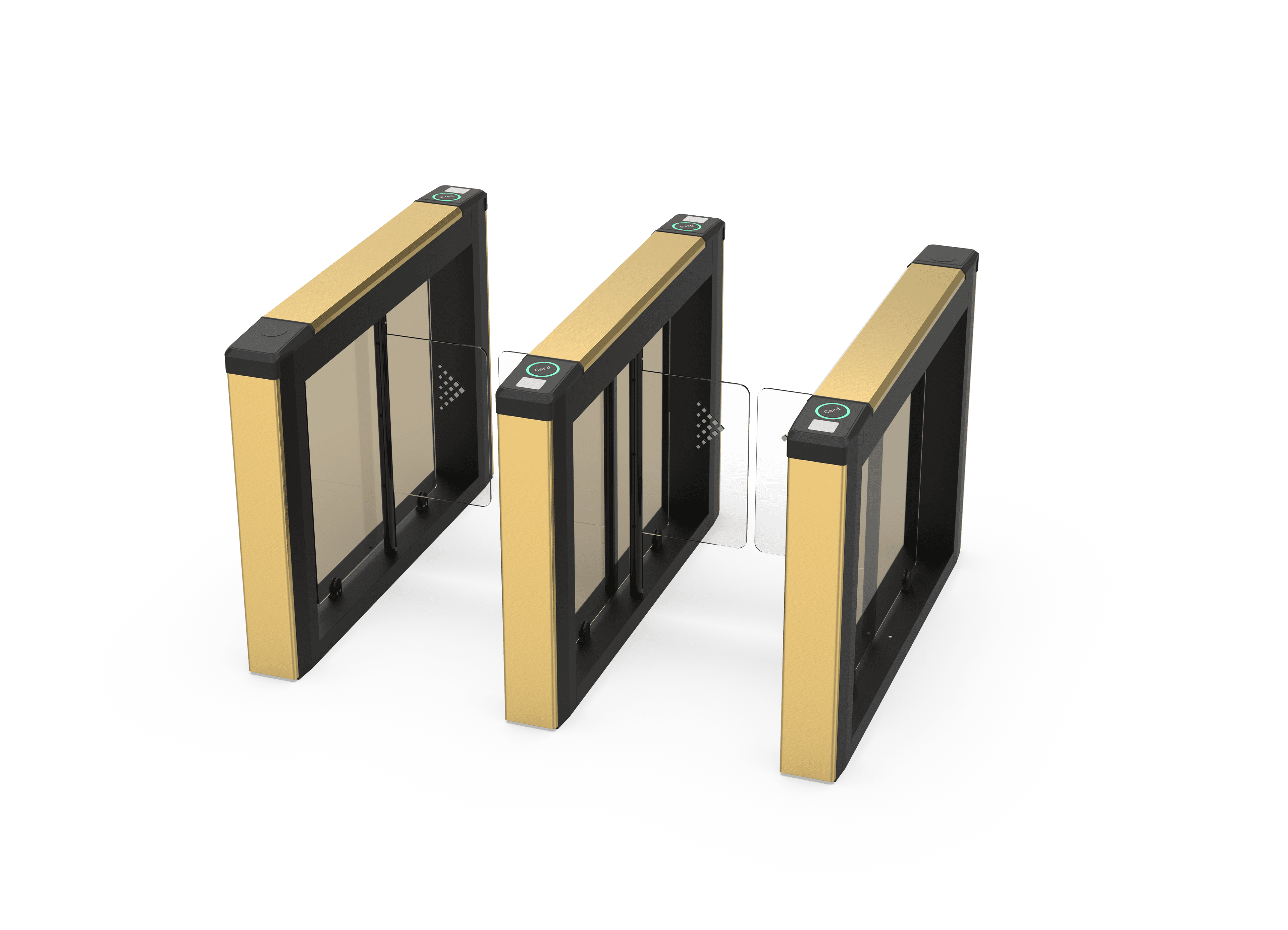 Card Swiping and Face Recognition Pedestrian Passage Swing Gate Turnstile Fast Speed Turnstiles - 1