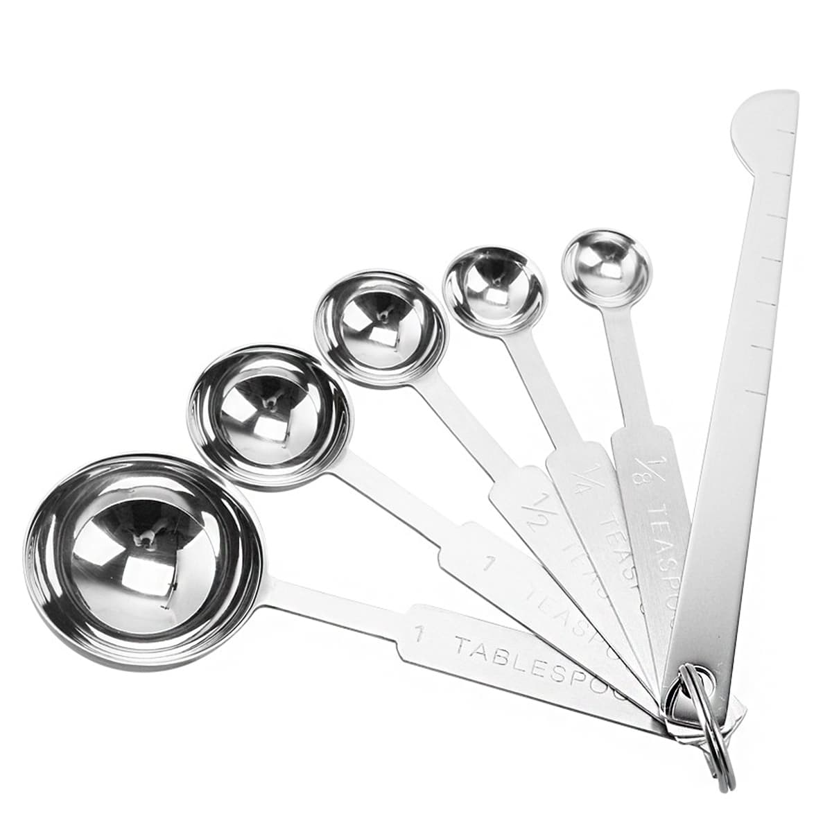 JANKOW 6Pcs Stainless Steel Measuring Spoons, Baking Measuring Spoons, for Grinding Tea, Coffee, Protein Powder, Instant Drinks and Cooking - 1
